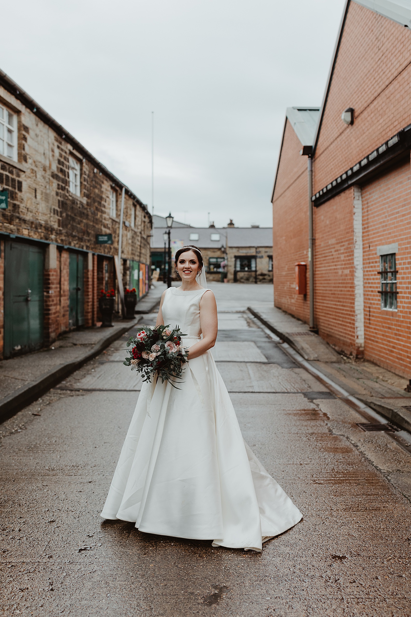 52 Rainy day Yorkshire wedding industrial vibes