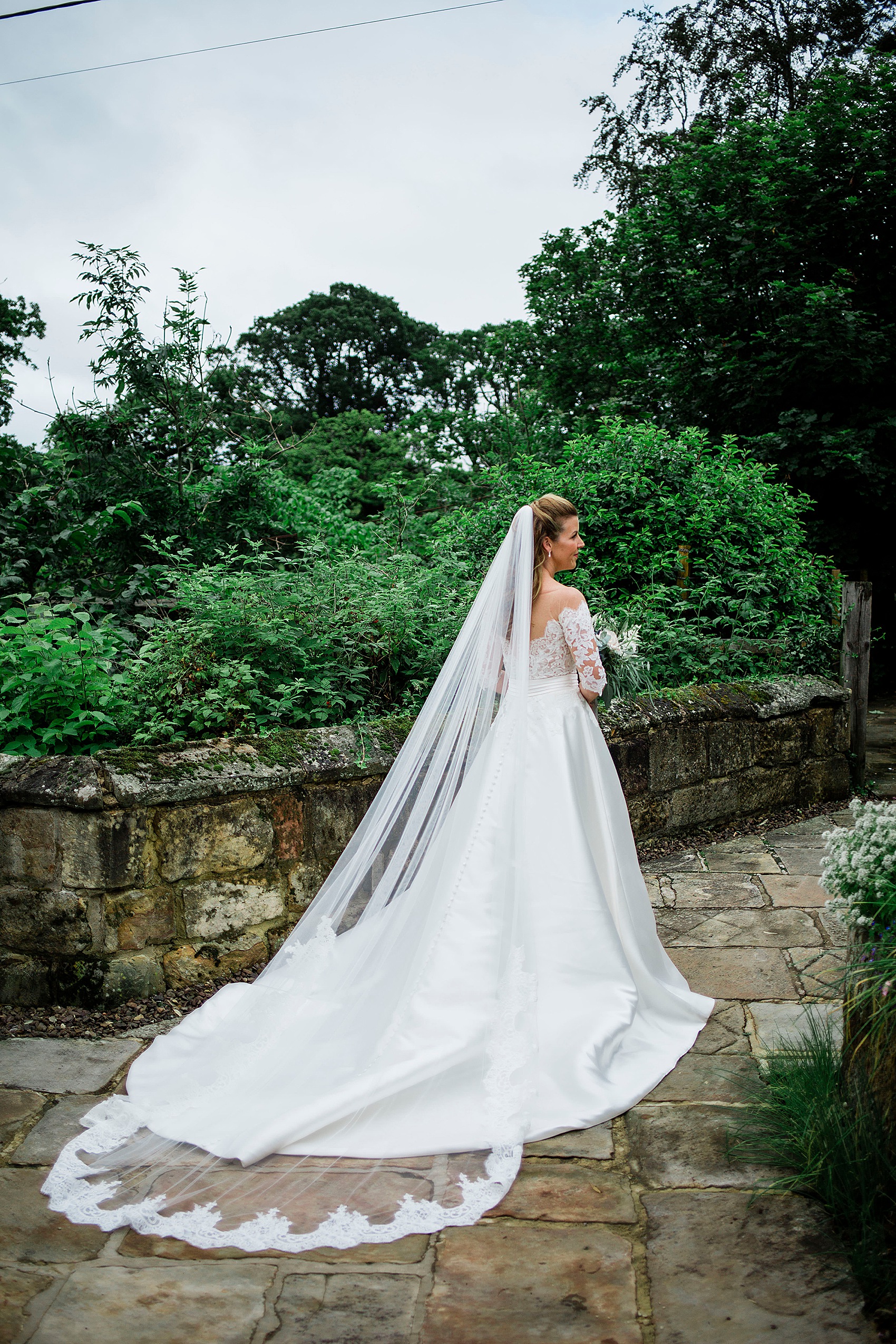 57 Pronovias bride Brinkburn Priory wedding