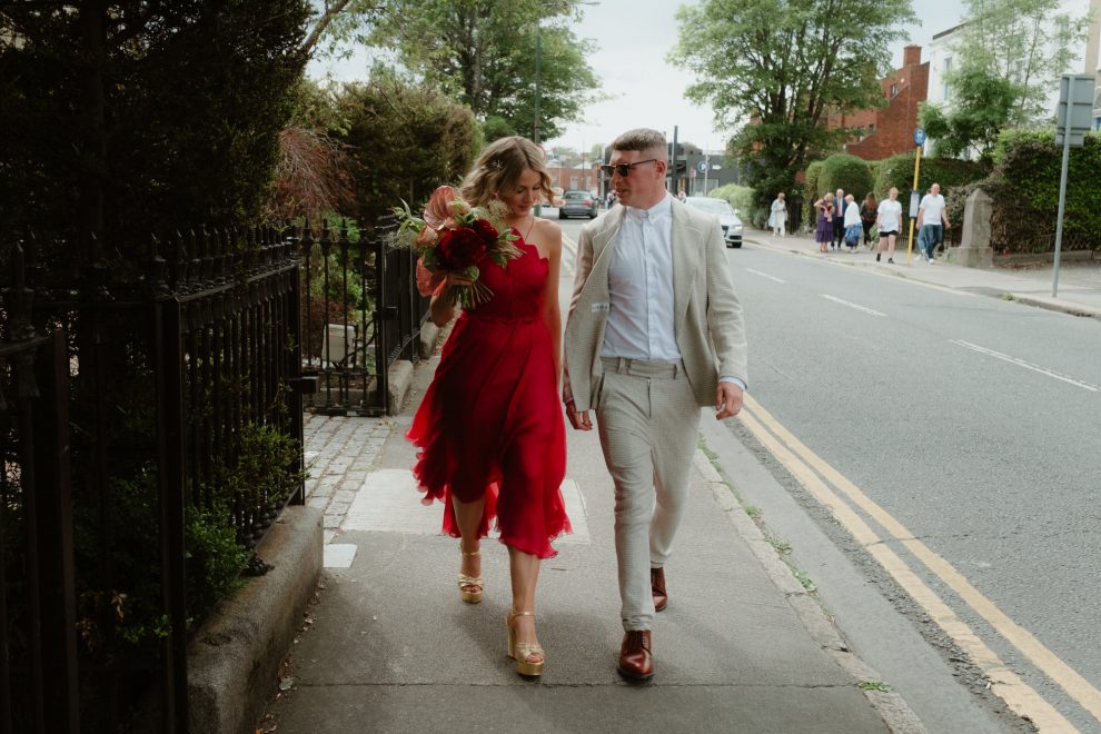 A Bride in a Red Dress for a Humanist, Art Gallery Wedding and Festival and Disco Inspired Reception 10 SG 407 of 897