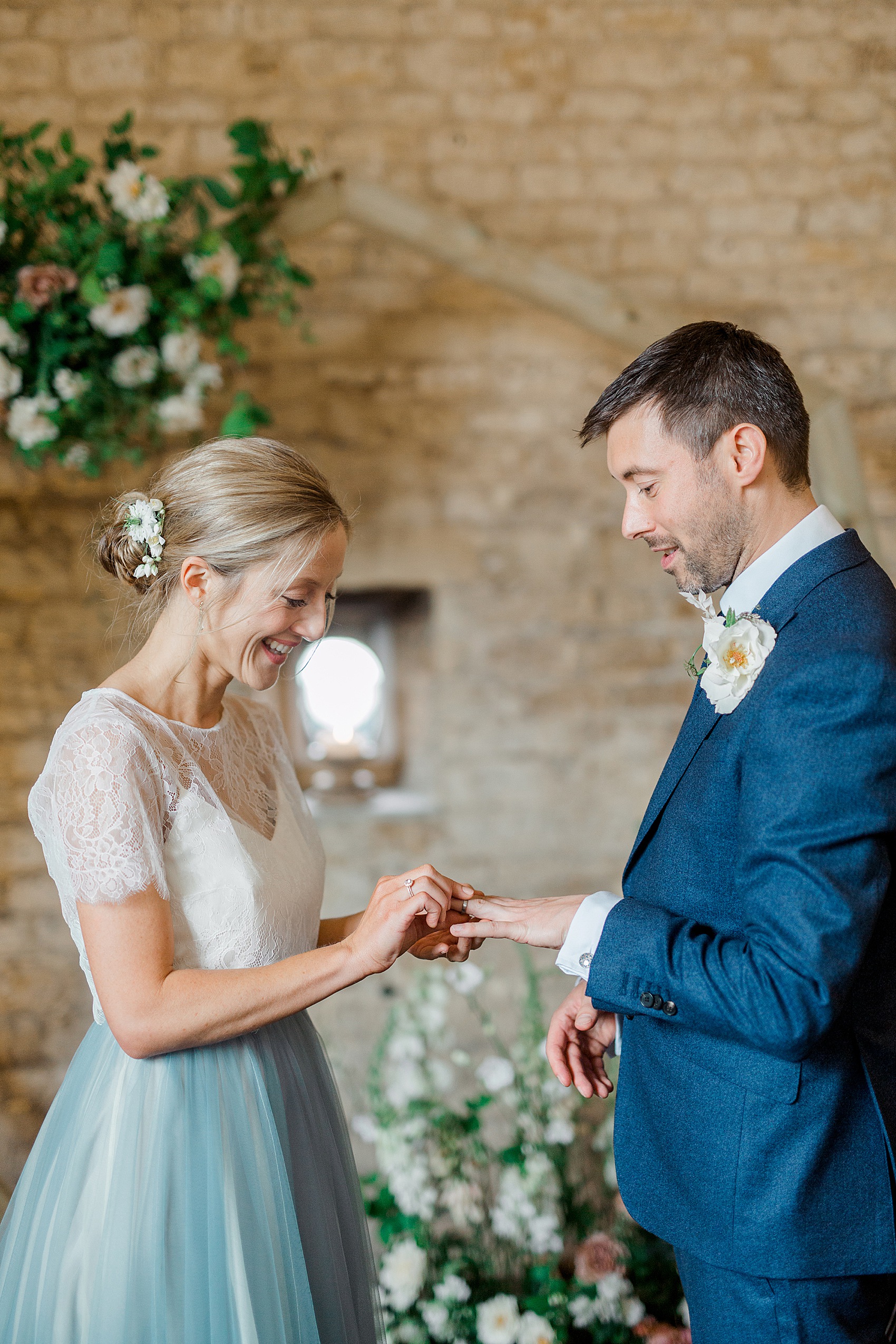 21 Blue tulle wedding dress