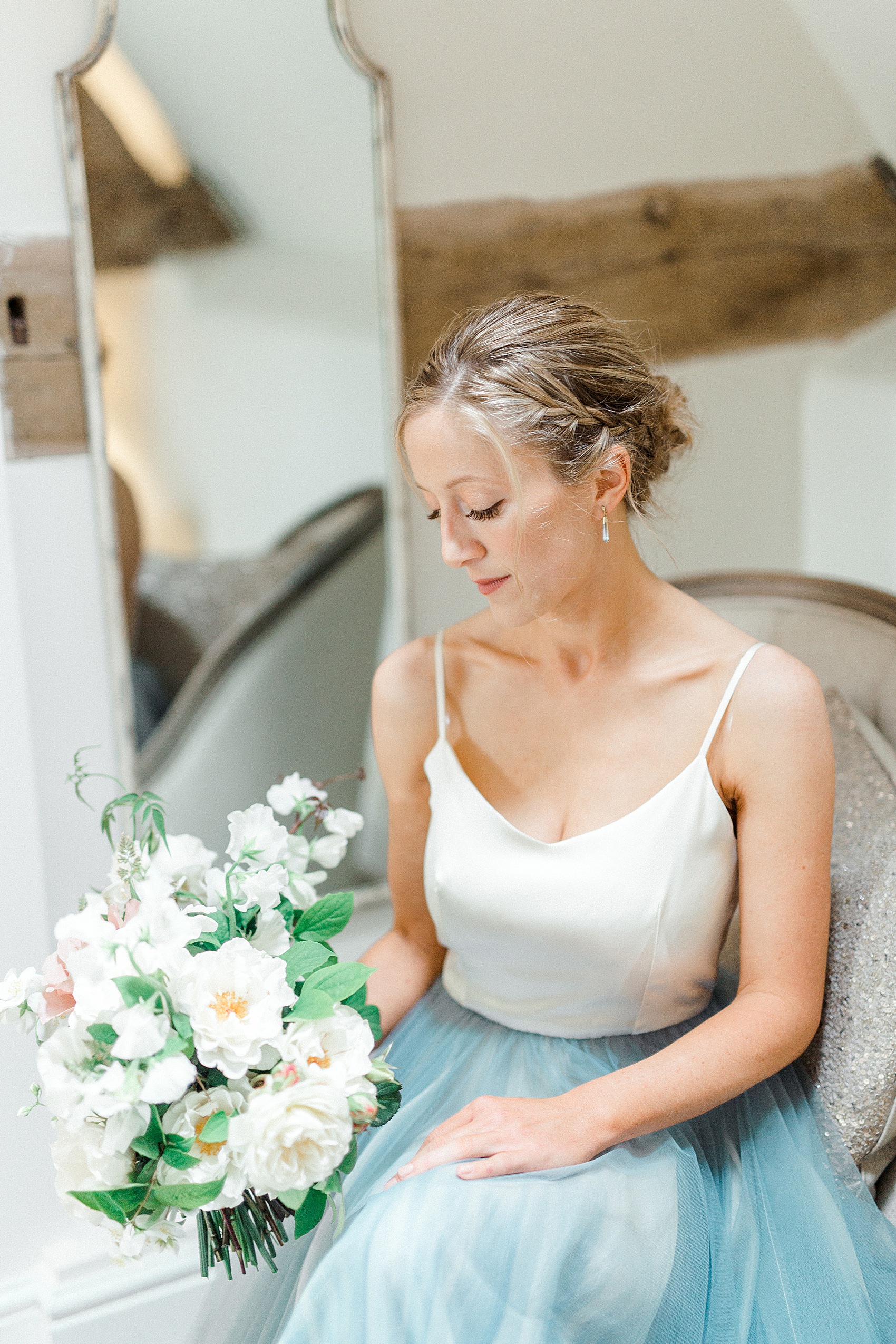 26 Blue tulle wedding dress