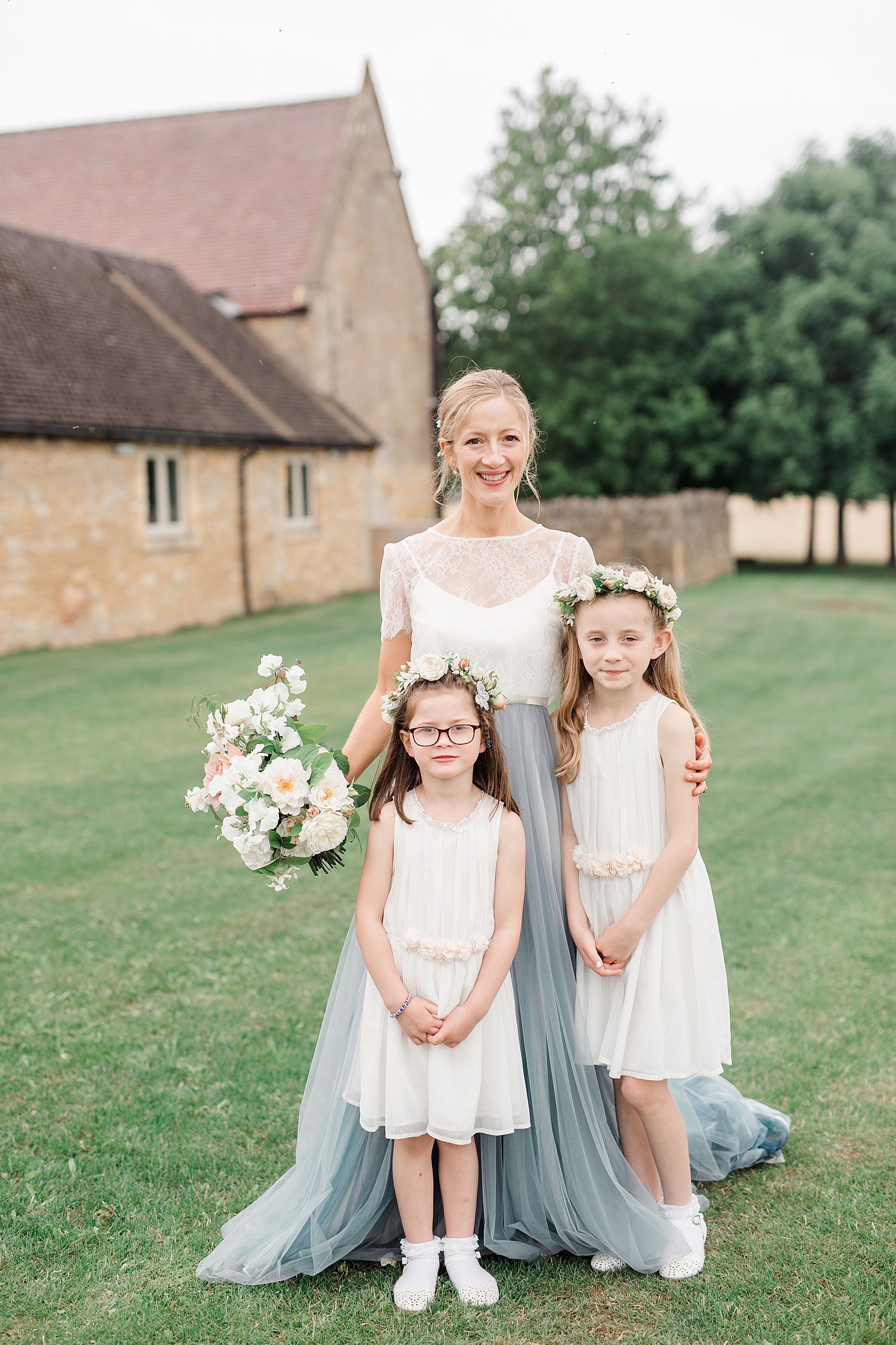 42 Blue tulle wedding dress