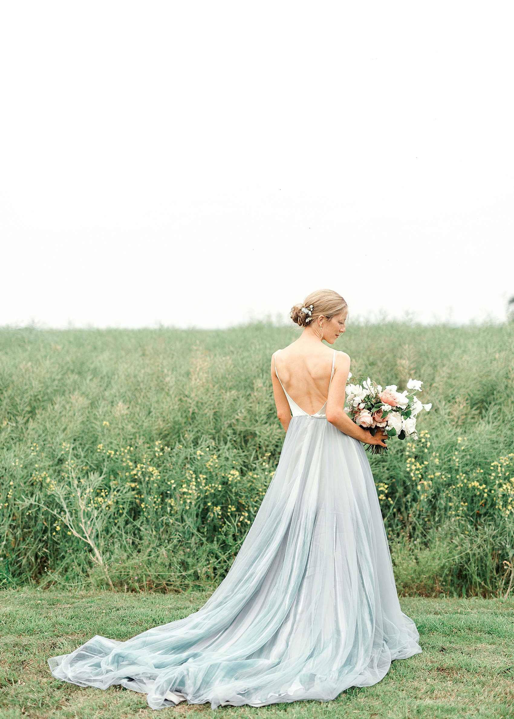 51 Blue tulle wedding dress