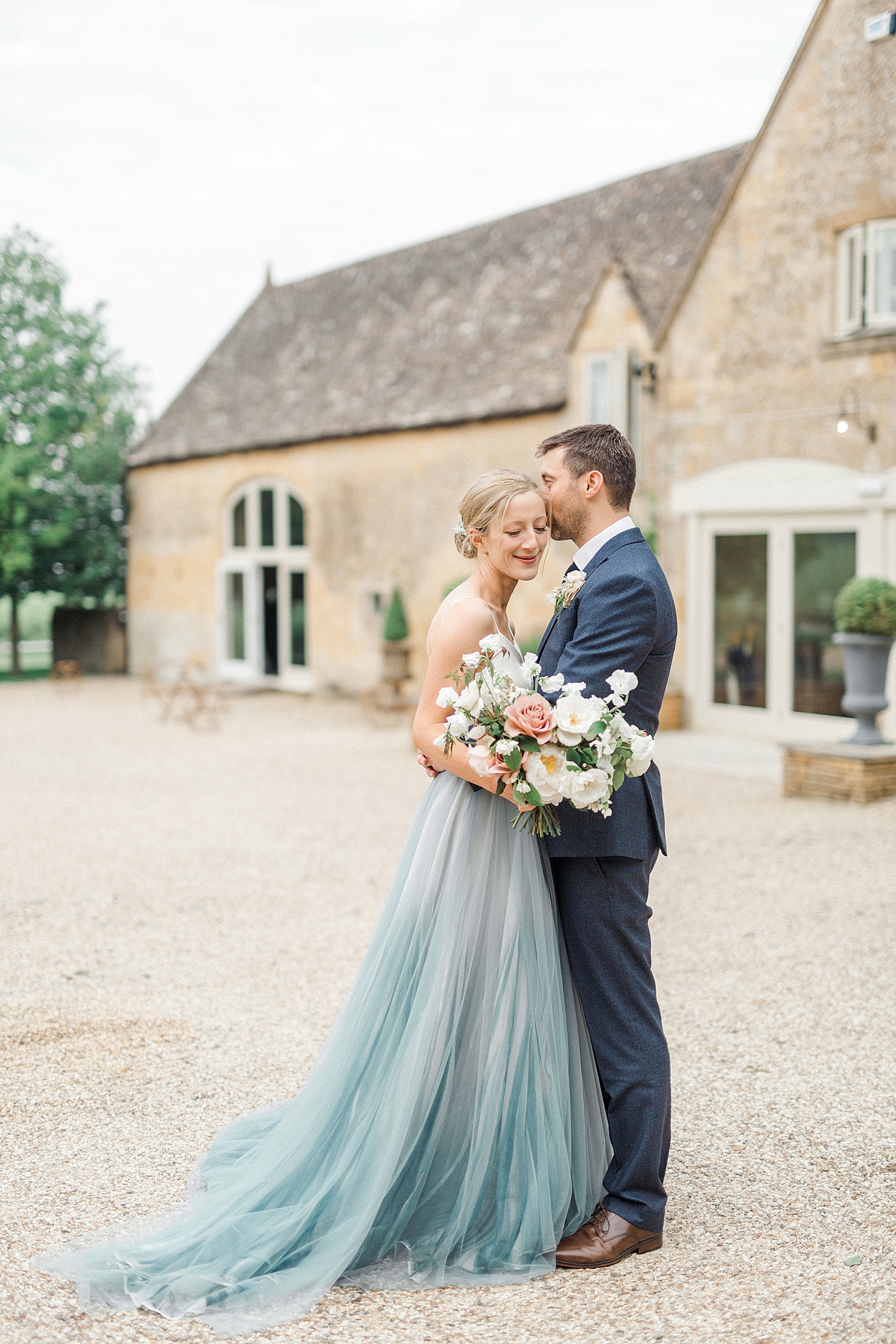 52 Blue tulle wedding dress