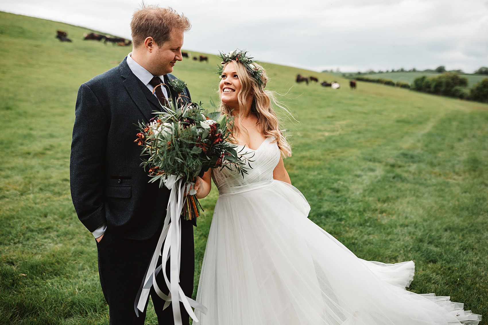 A Country House Wedding at Knighton House in Dorset with Pampas Grass Succulents and a Bride in an Off The Shoulder Willowby by Watters Dress Love My Dress UK Wedding Blog