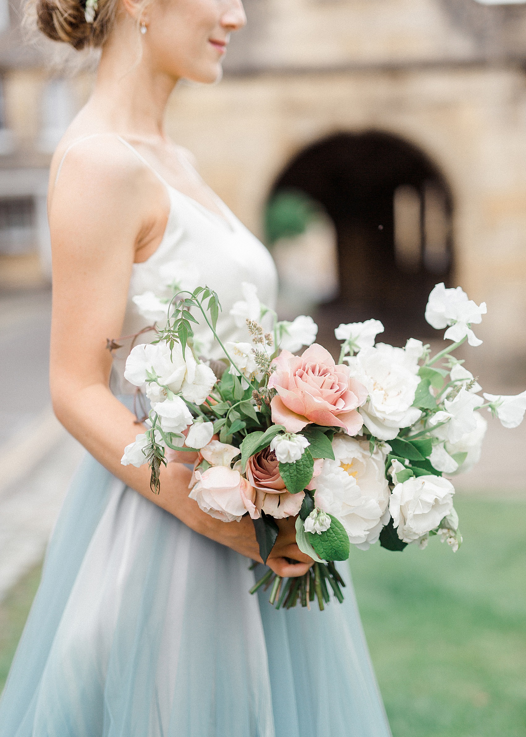 6 Blue tulle wedding dress