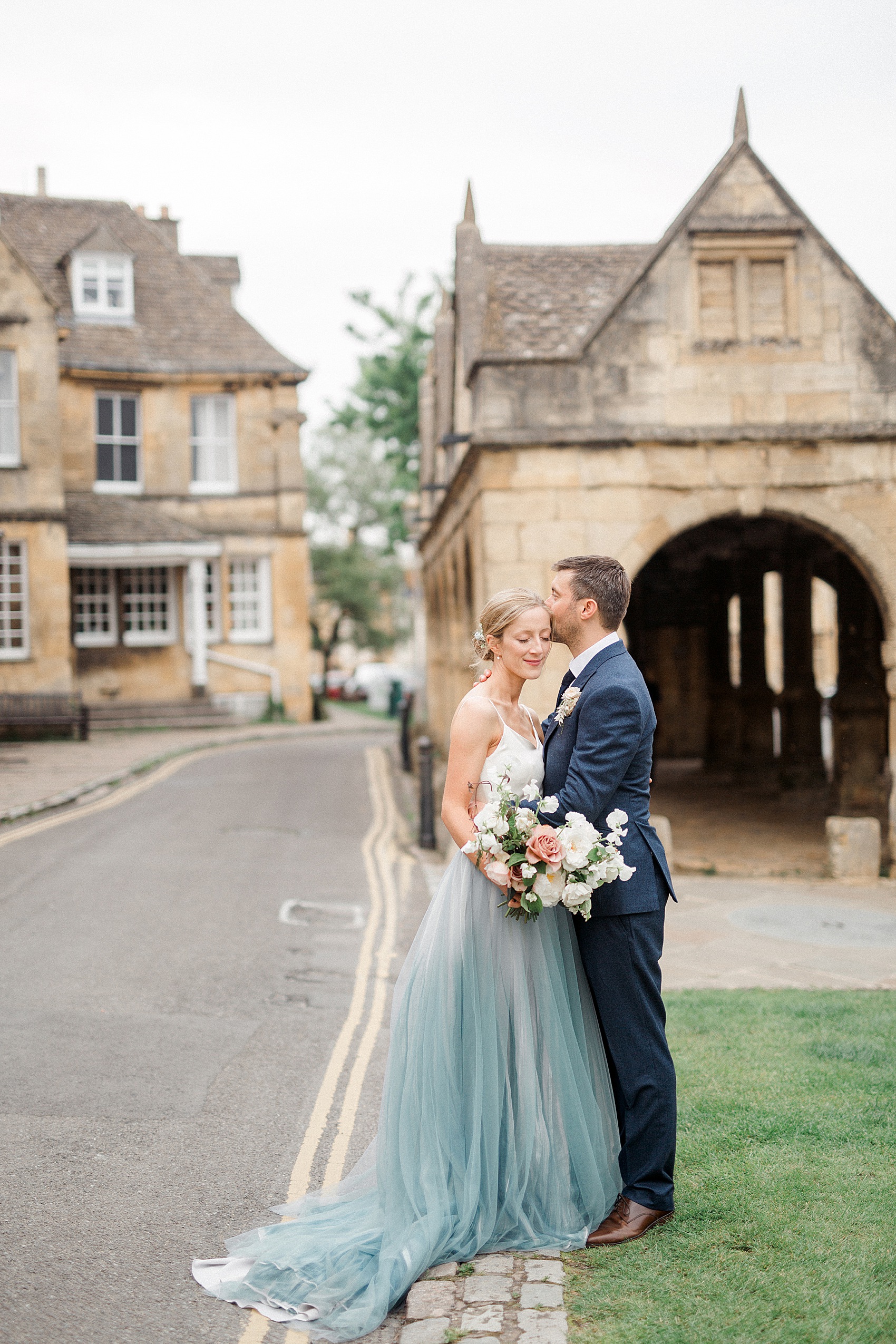 7 Blue tulle wedding dress