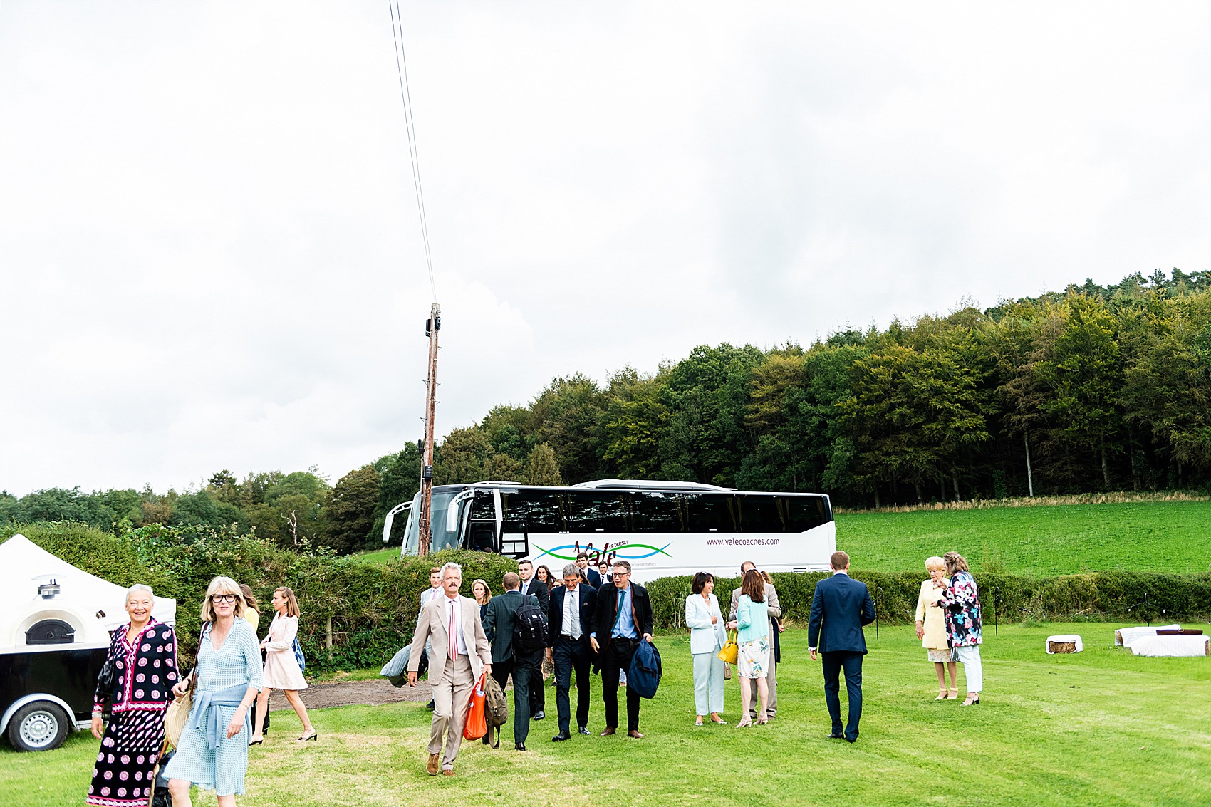 Floral dress marquee wedding Wiltshire 13