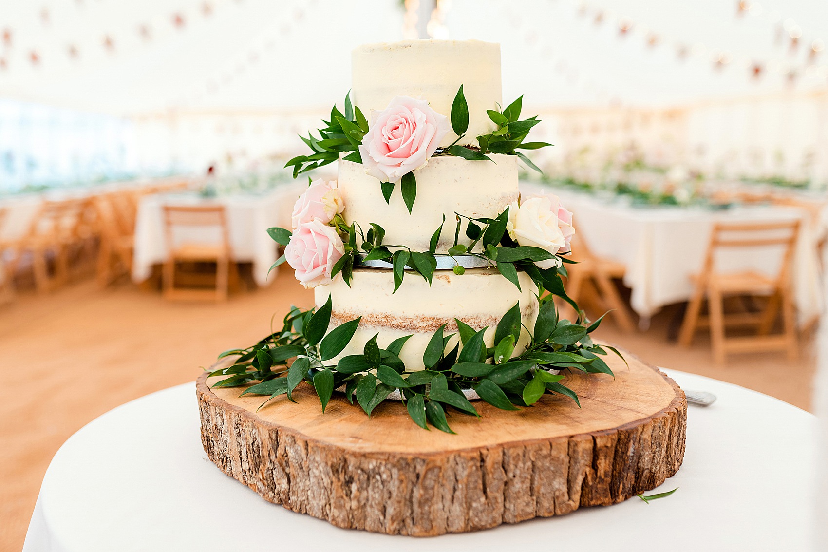 Floral dress marquee wedding Wiltshire 35