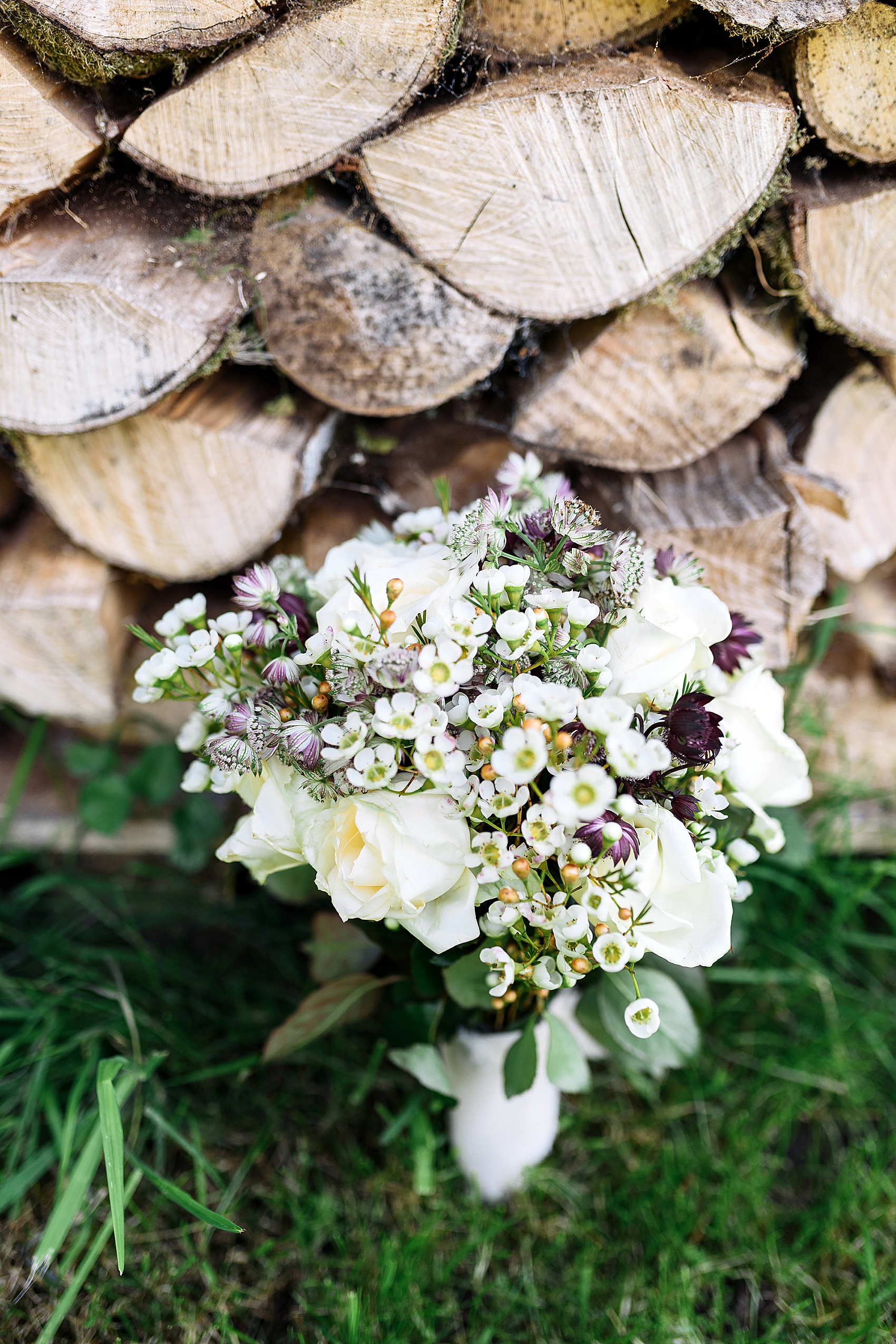 Floral dress marquee wedding Wiltshire 48