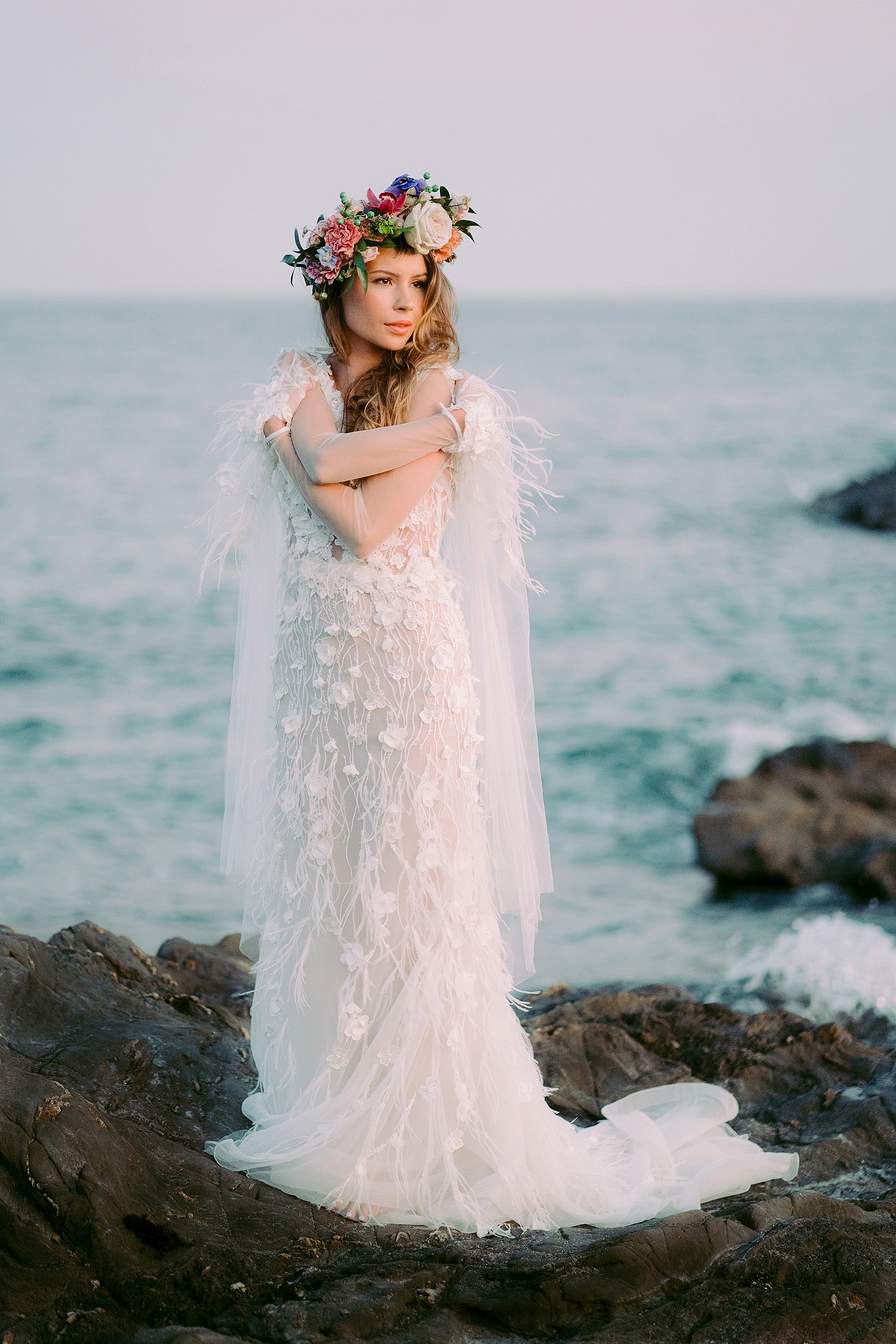 Mediterranean wedding hot sale dress