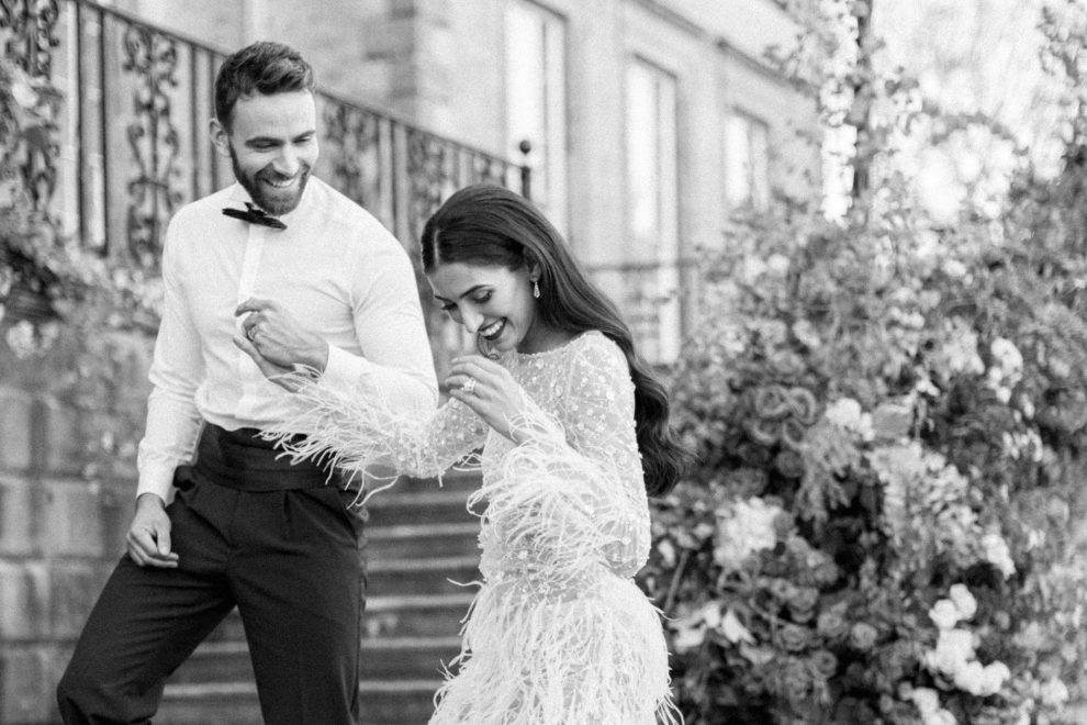 black tie winter wedding ragley hall