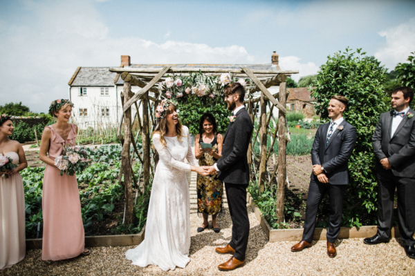 A Grace Loves Lace Dress for a Nature Inspired, Unplugged Wedding at River Cottage in Devon