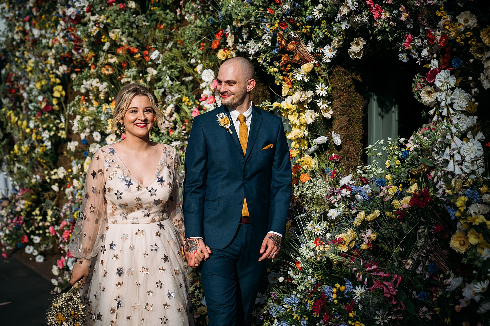 34 Starry wedding dress London bride