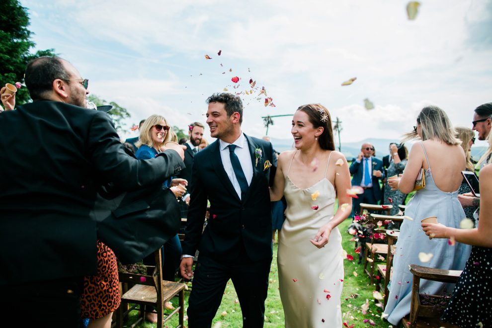 Halfpenny London bride confetti shot