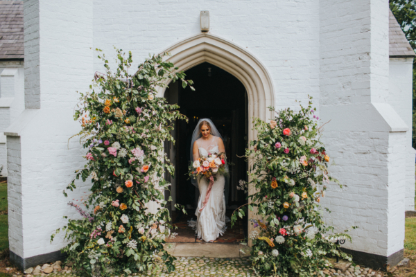 A Modern, Elegant & Botanical Inspired Iscoyd Park Wedding, With Hanging Flowers and a Bride in an Emma Beaumont Dress