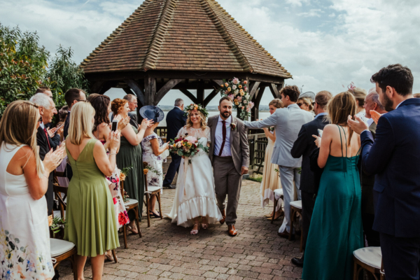 A Hi Low Hem Wedding Dress by Halfpenny London for an Isle of Sheppey Wedding