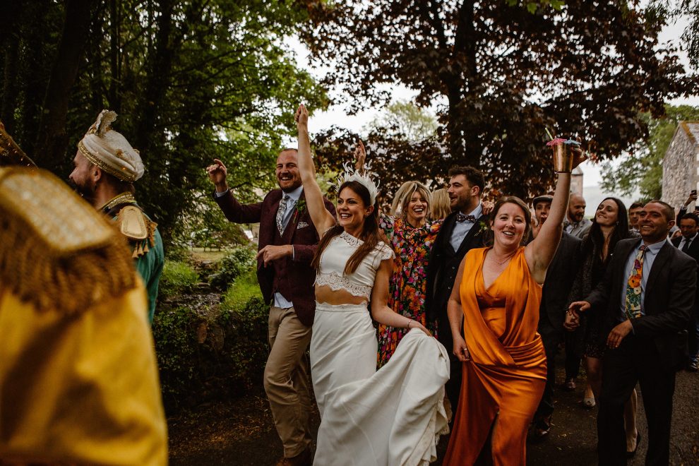 A Colourful, Carnival Inspired Wedding at Low Hall The Lakes, with a Bride in Cool, Modern Rime Arodaky Separates 7 Low Hall The Lakes Wedding