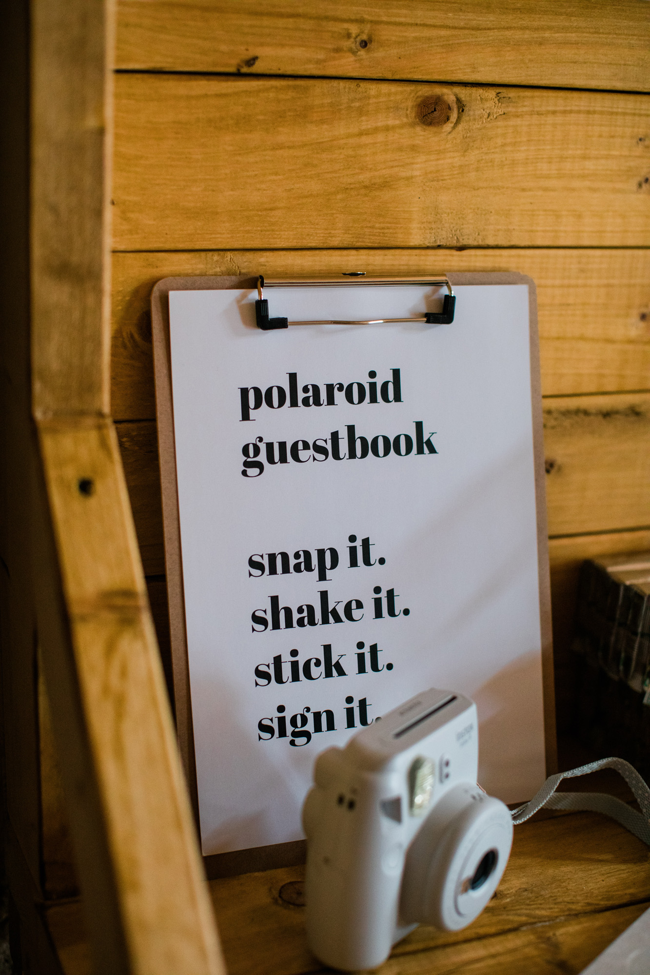 Polaroid wedding guestbook
