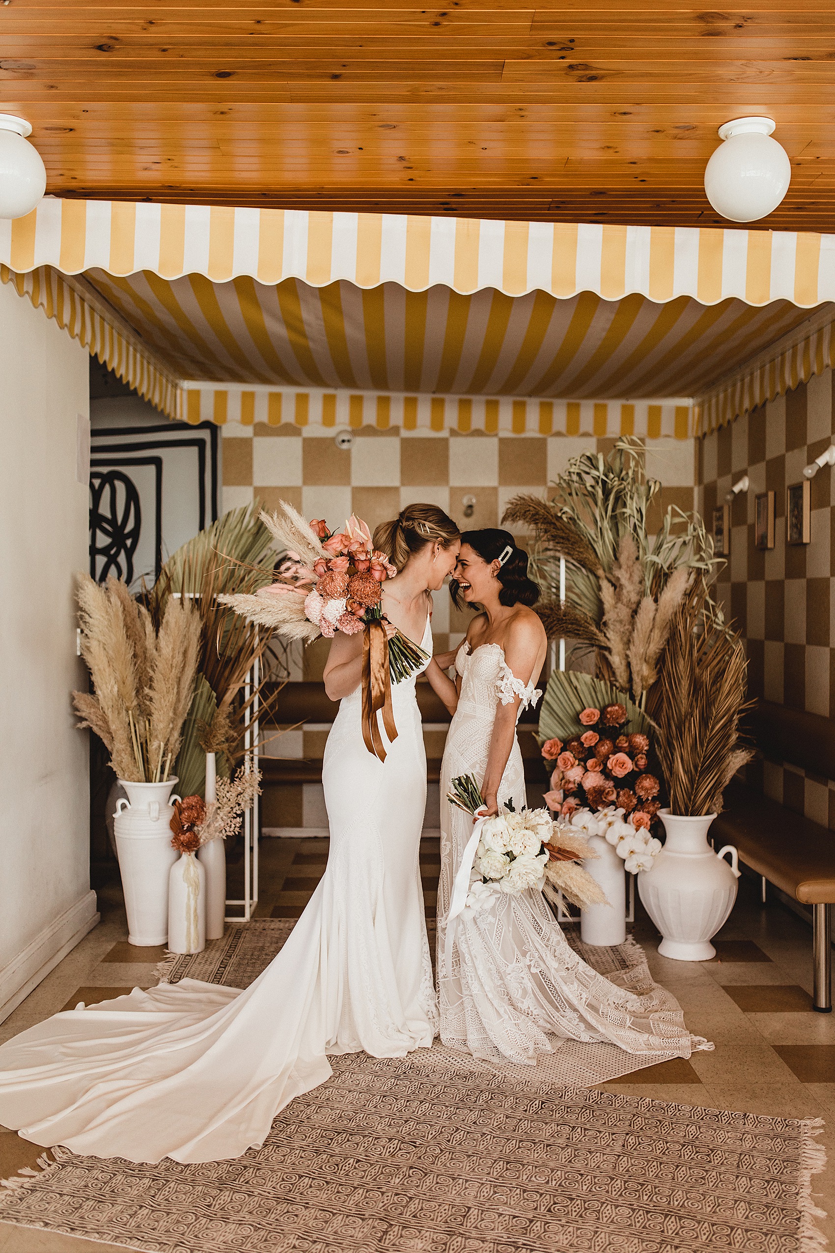 21 Two brides palm springs inspired wedding