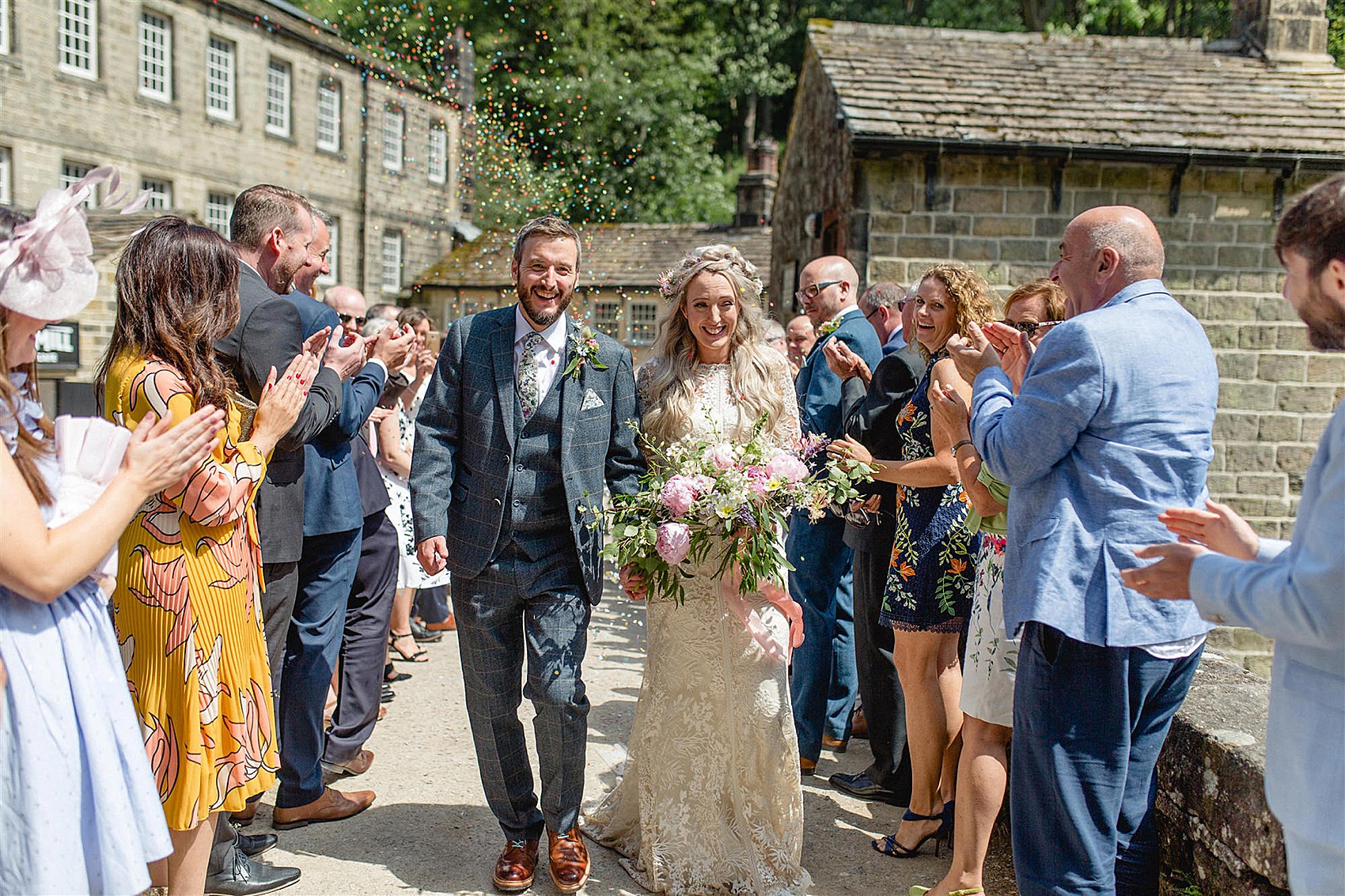 23 Boho wedding The Arches Dean Clough Mills