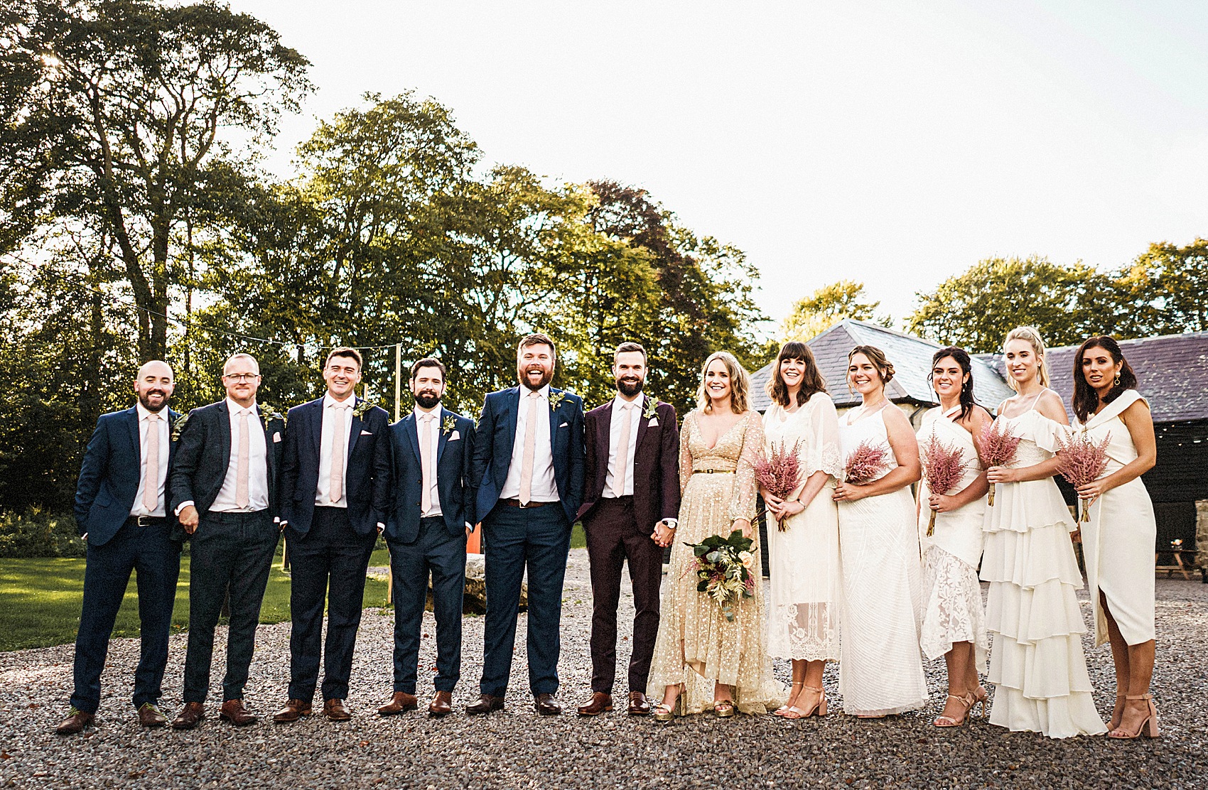 A September Barn Wedding With Lots of Festoon & Fairylights for a Creative Bride in a Gold Sequin Dress 27 Creative September Barn Wedding Gold Sequin Dress 32