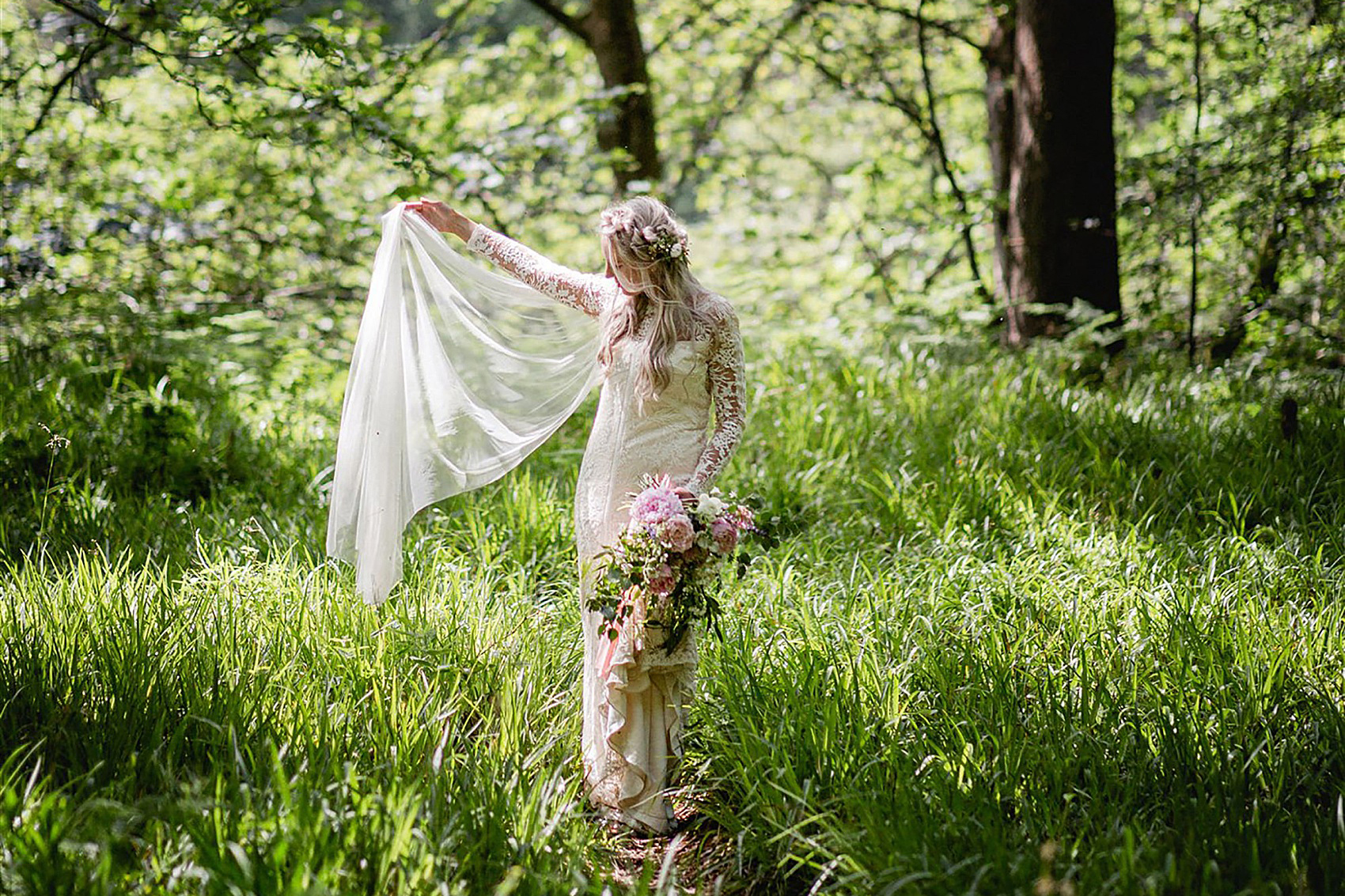 Beth in Kindling Bridal, for her Bohemian & Nature Inspired Wedding in a West Yorkshire Converted Mill 3 Kindling Bridal bohemian bride