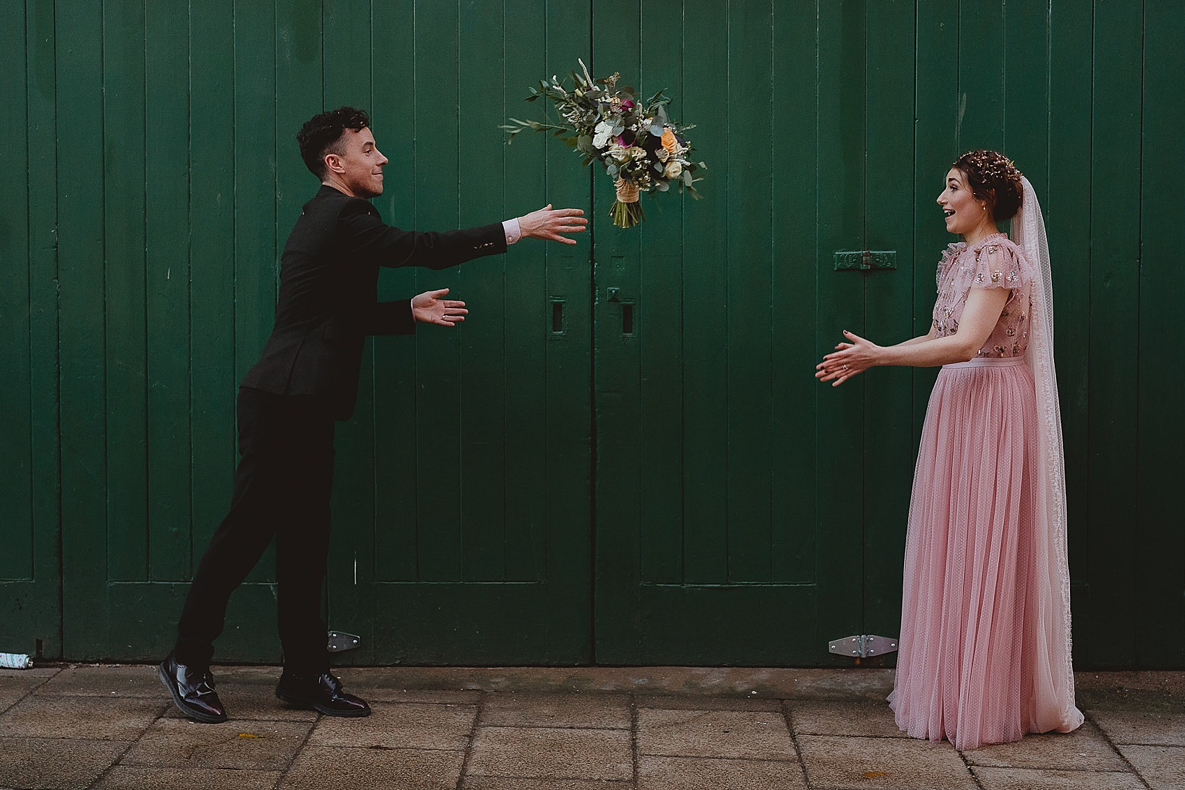 A Pink Needle Thread Dress for a Christmas Wedding at St Giles House in Norwich Love My Dress UK Wedding Blog Podcast Directory Shop