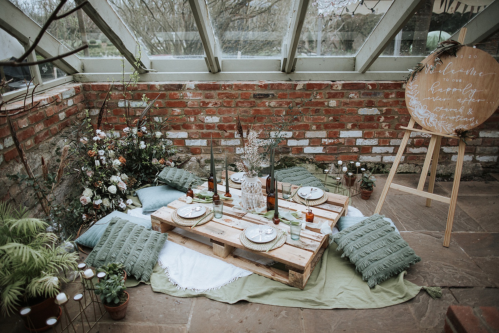 Secret Garden Kent Vintage Glasshouse wedding venue 49