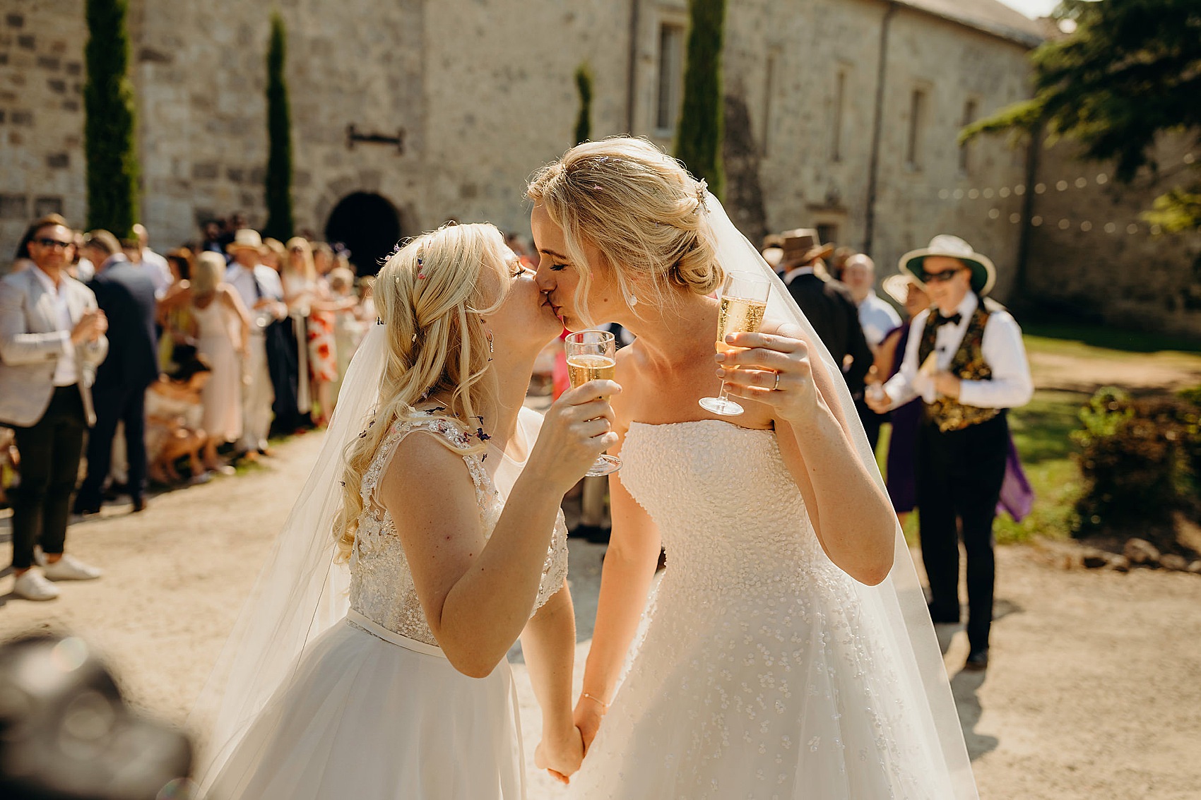 Two brides Sassi Holford French Chateau Wedding 40
