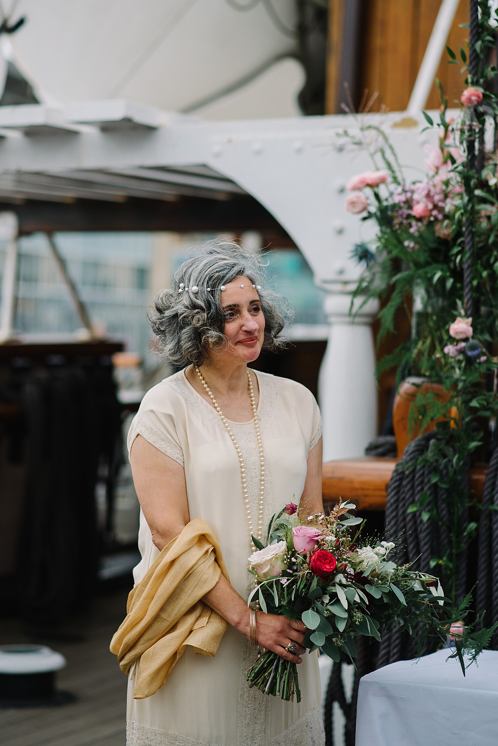 Wedding on a boat 1920s vintage dress 21