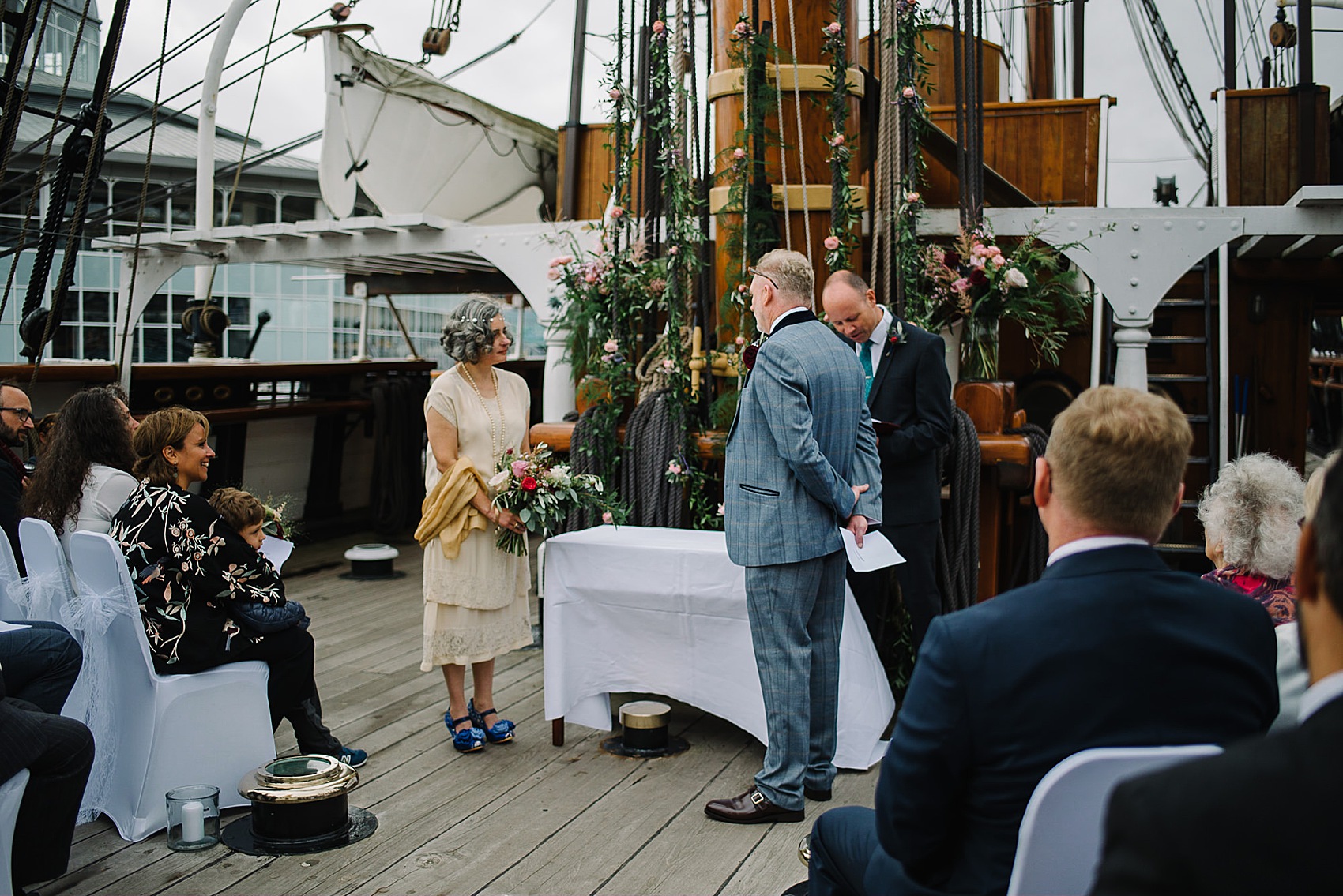 Wedding on a boat 1920s vintage dress 22