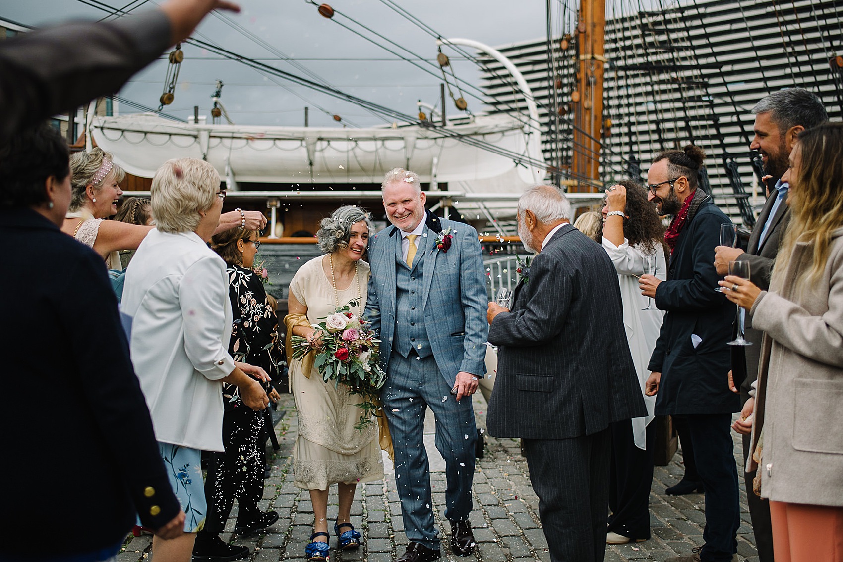 Wedding on a boat 1920s vintage dress 33