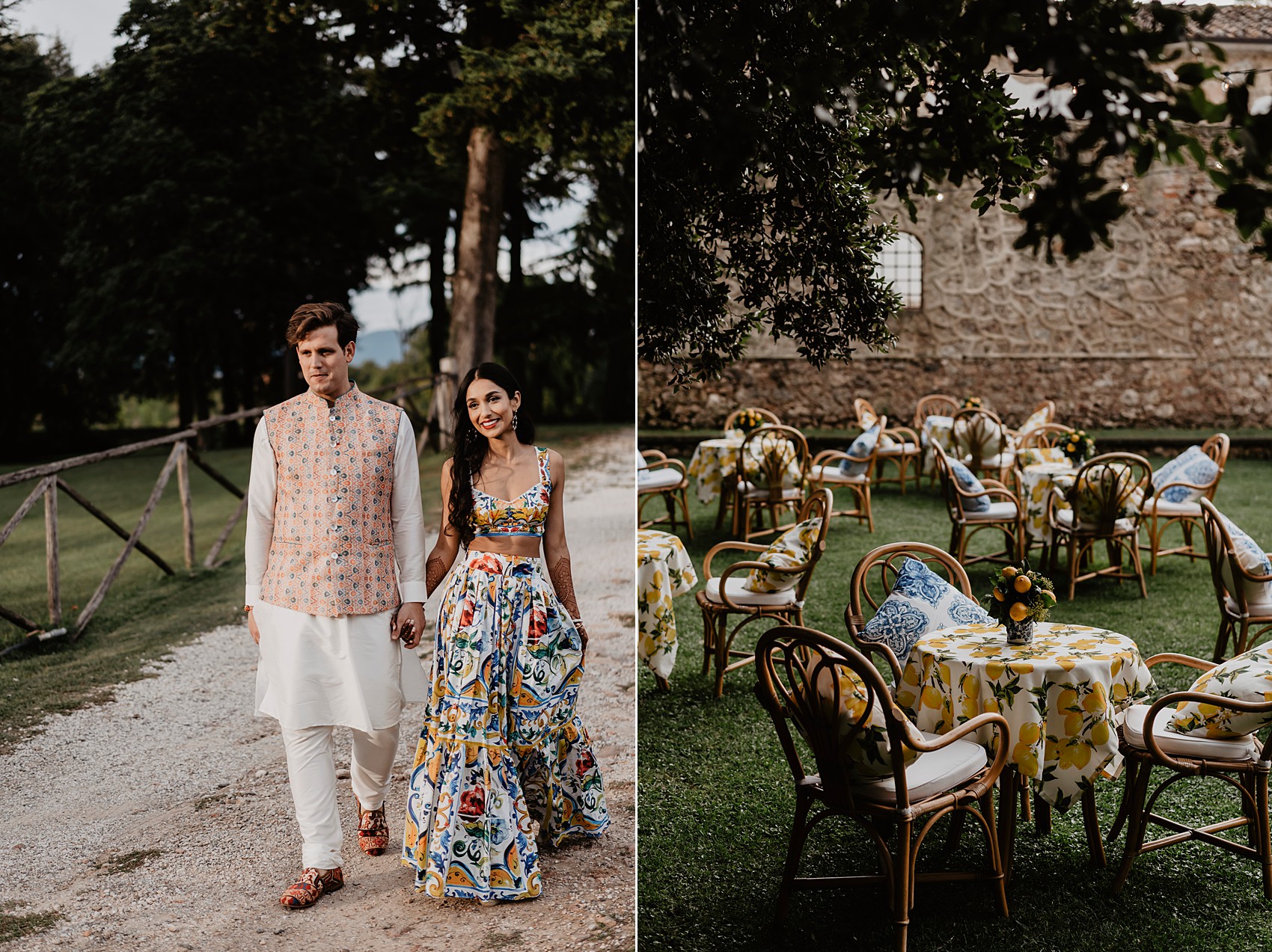 Berta dress Indian wedding Tuscany 14