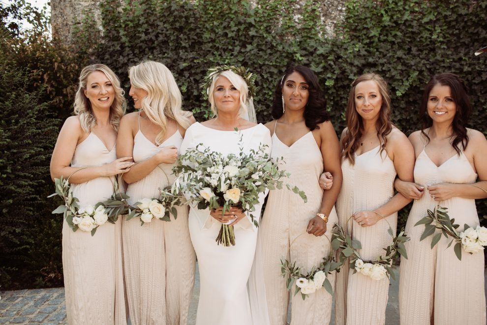 A Contemporary Cotswolds Barn Wedding for Two High School Sweethearts and a Bride in a Cowl Back Caroline Arthur Dress 1 Caroline Arthur bride 81