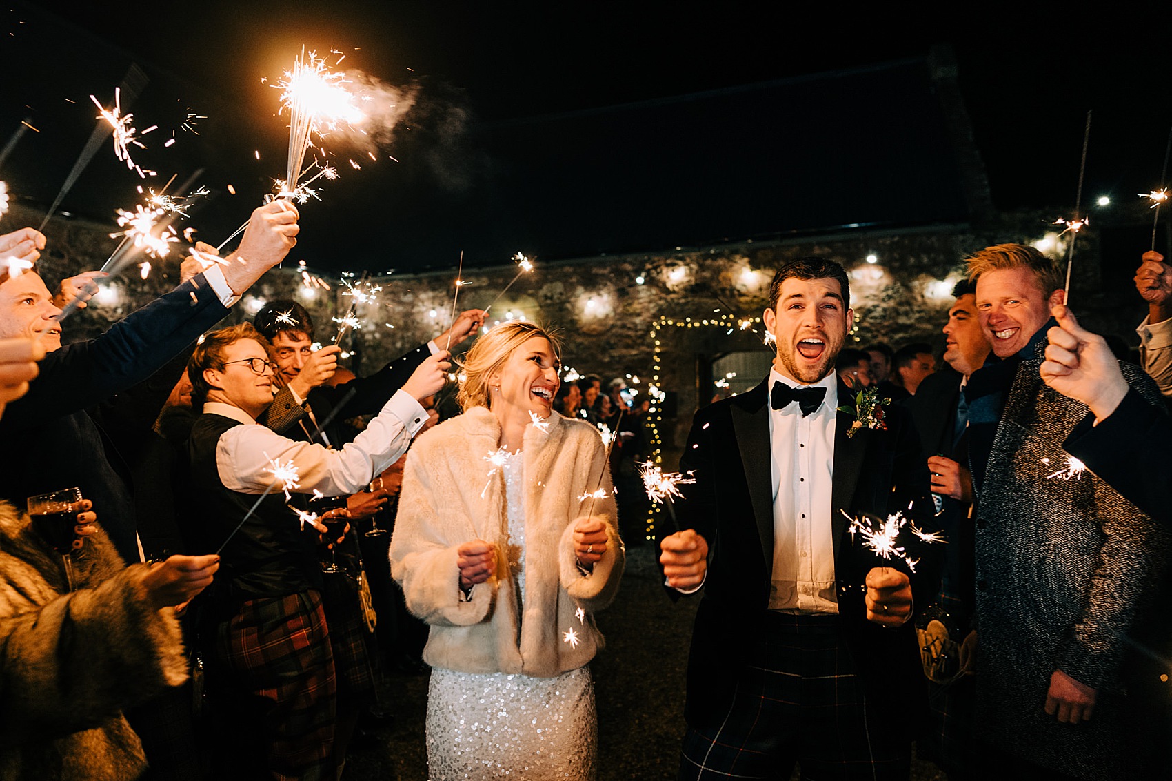 Cosy Autumn Candlelit Scottish Wedding 53