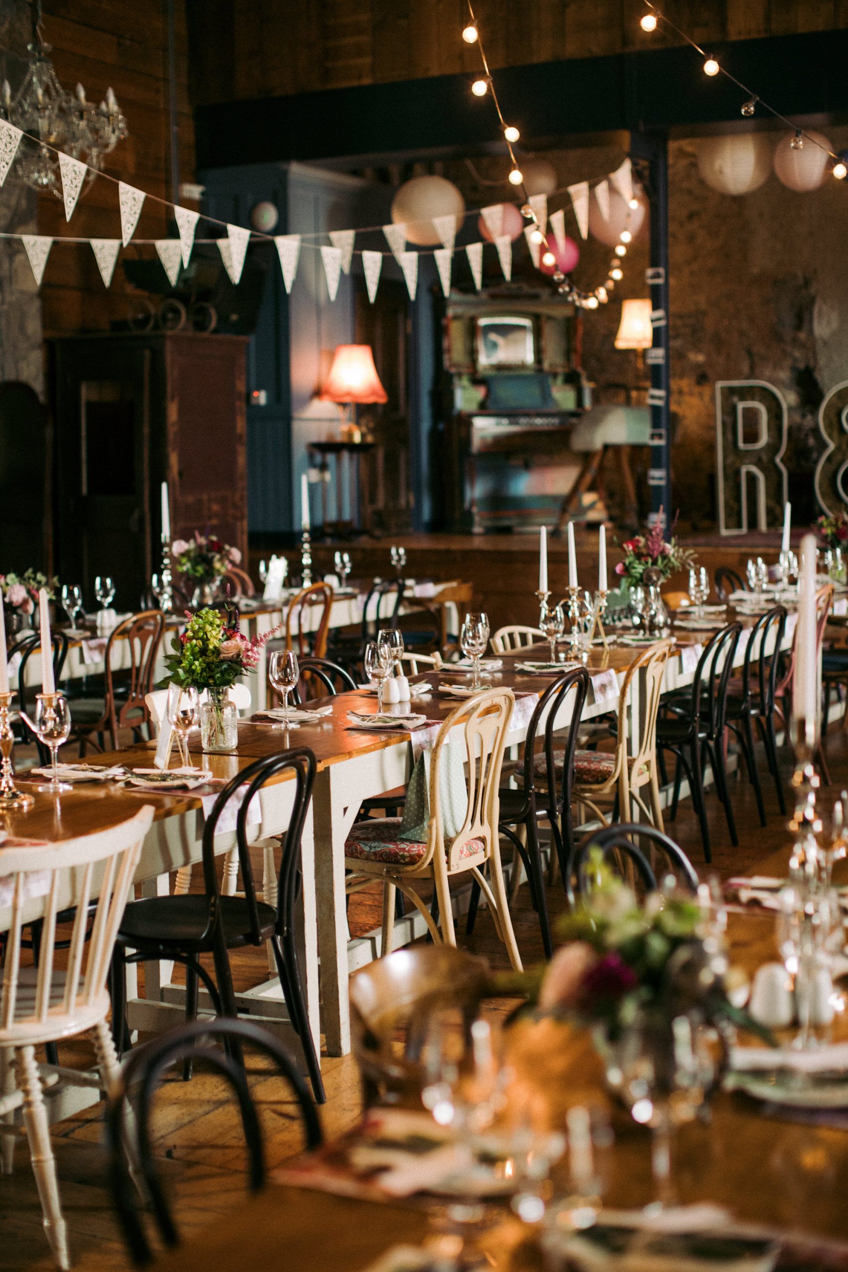 Wedding reception bunting scaled