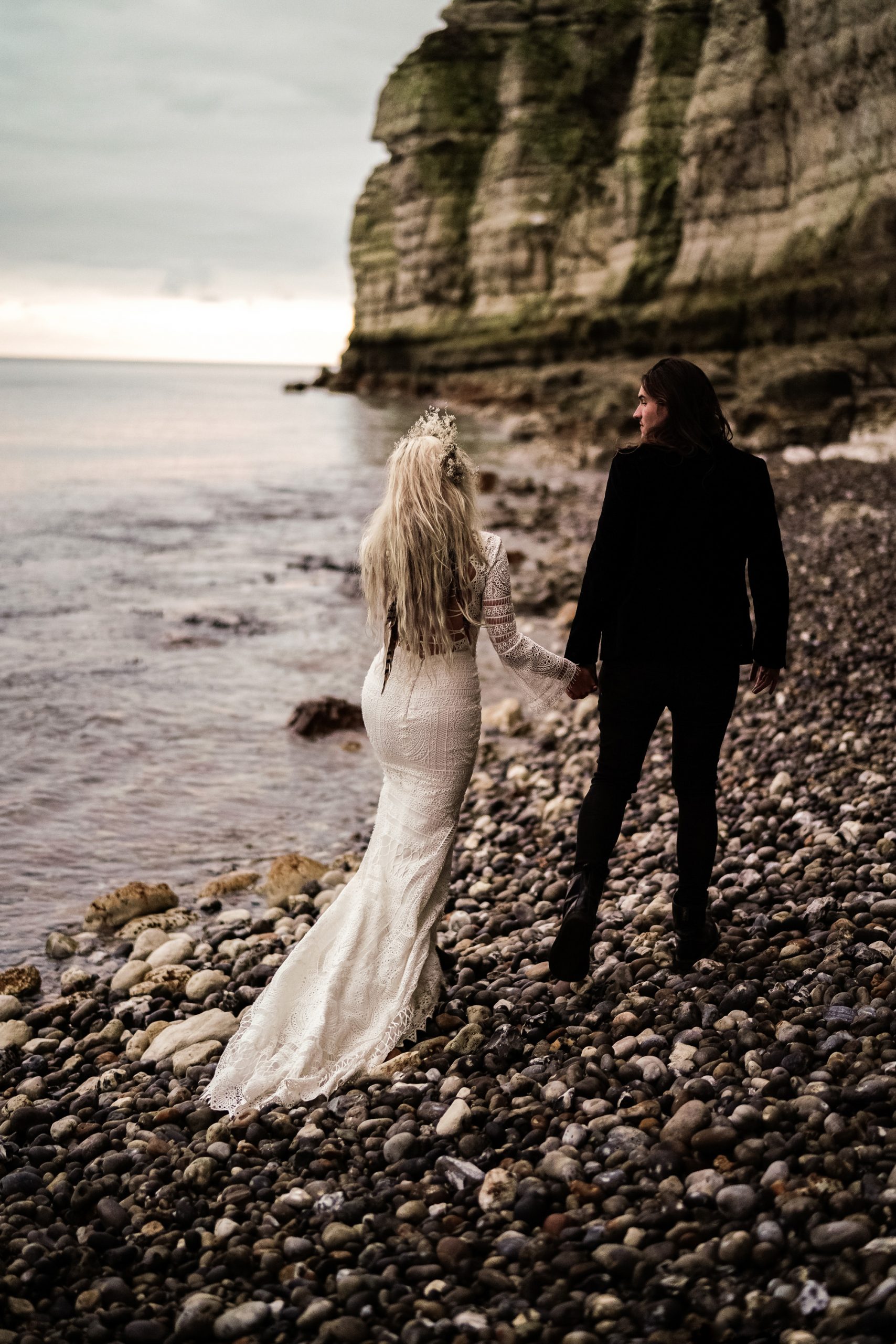 45 Bohemian beach bride romantic seaside vibes scaled