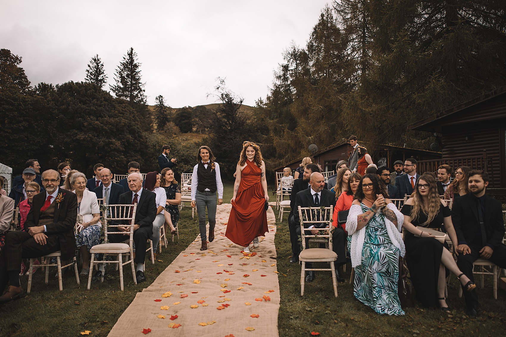 Atmostpheric Autumn Scottish Loch wedding 21