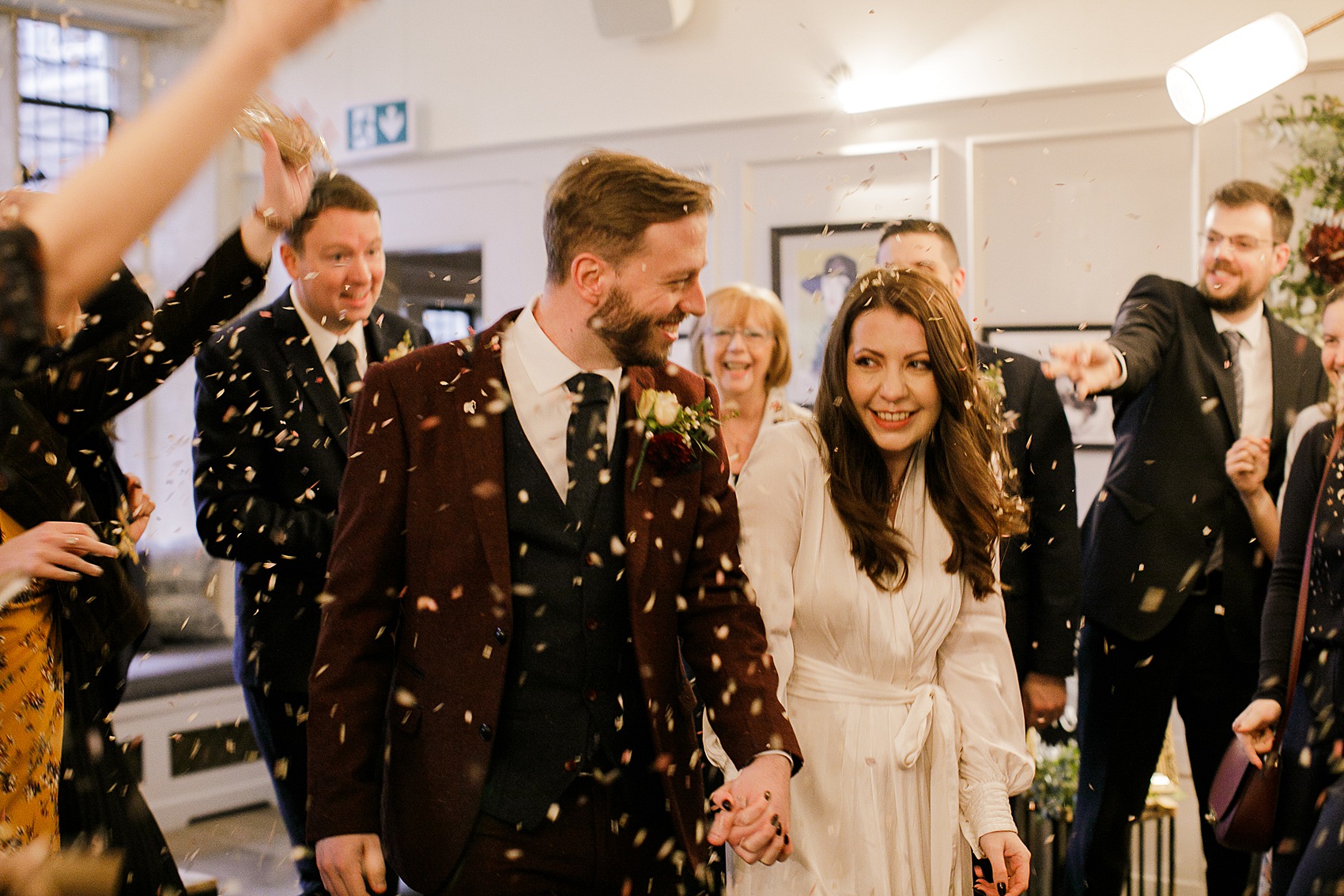 Winter wedding reception dress hotsell