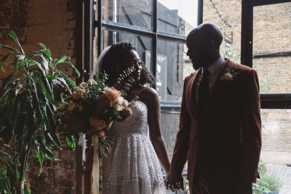 Modern + Intimate Wedding Inspiration + Authentic Vow Renewal, Featuring Black Suppliers & Set in an East End, Eclectic Venue