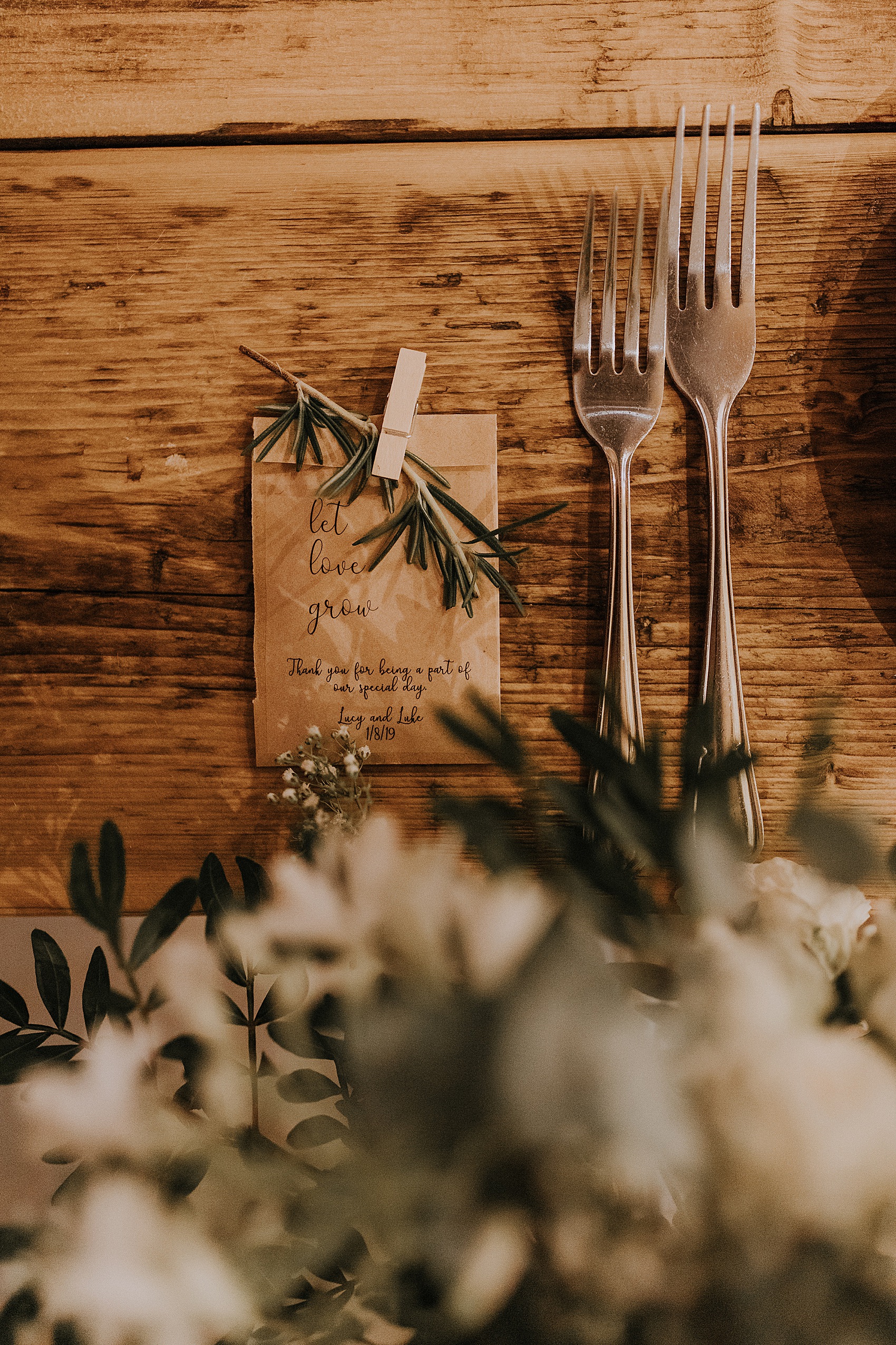 Wedding favours wildflower seed packets