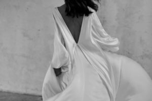 Luna Bea Bride La Lune wedding dress. Ethical silk bridal gown.