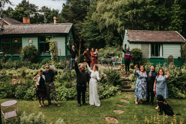 A Micro Wedding With 9 Guests And a Bride in a Ted Baker Jumpsuit