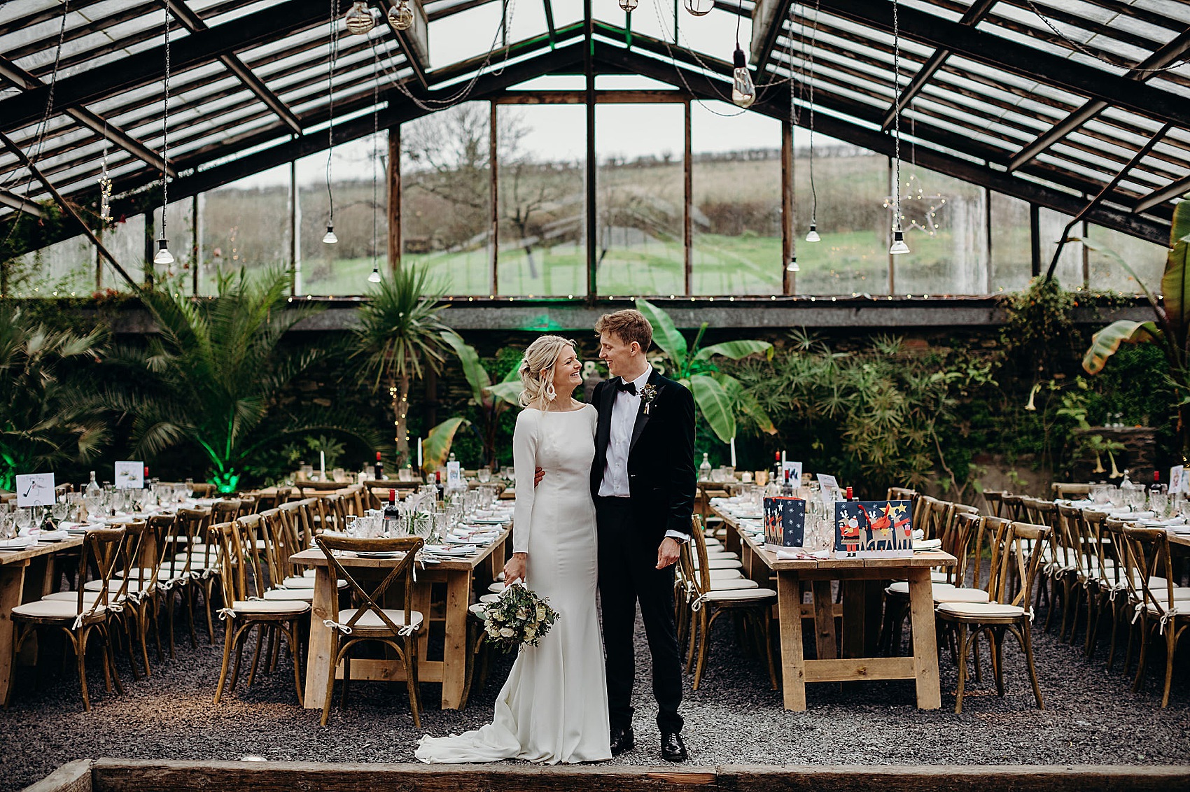 Anran Devon Glasshouse Wedding Justin Alexander bride 55