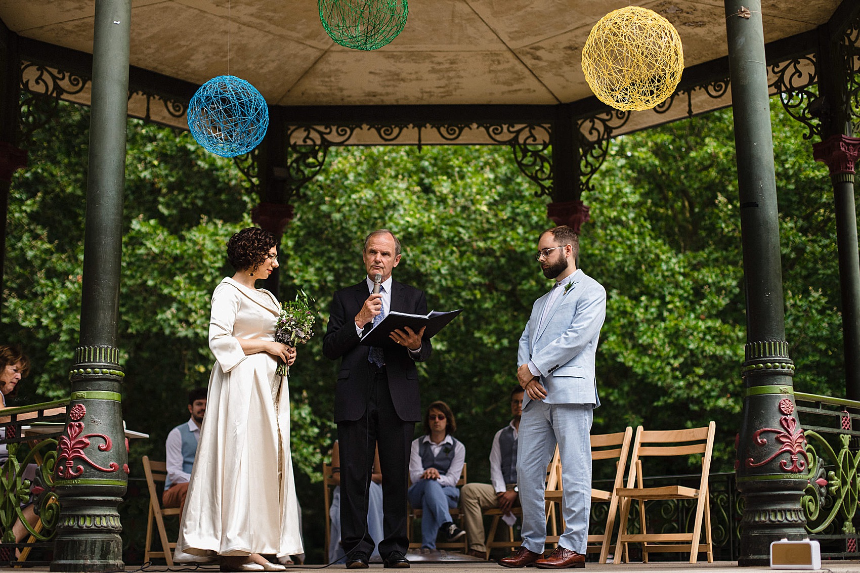 Bride in trousers Battersea Park Wedding 45