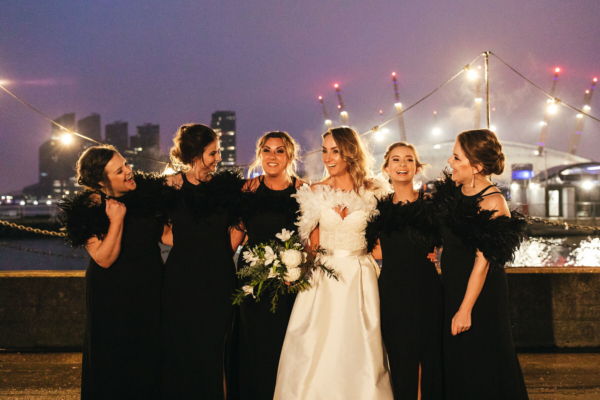 A New Year’s Eve Wedding at Trinity Buoy Wharf: A Caroline Castigliano Dress, Emmy London Shoes, Fireworks, Pie ‘n Mash