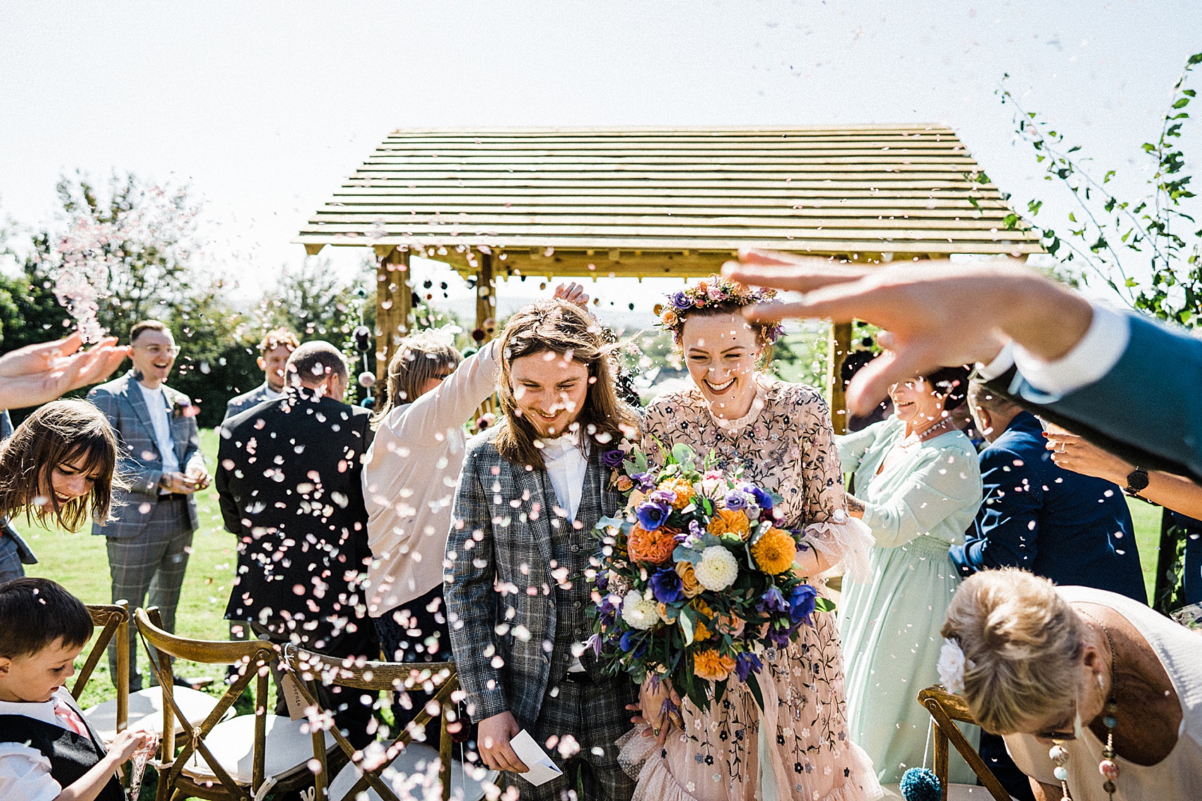 45 Needle Thread bride barn wedding Devon