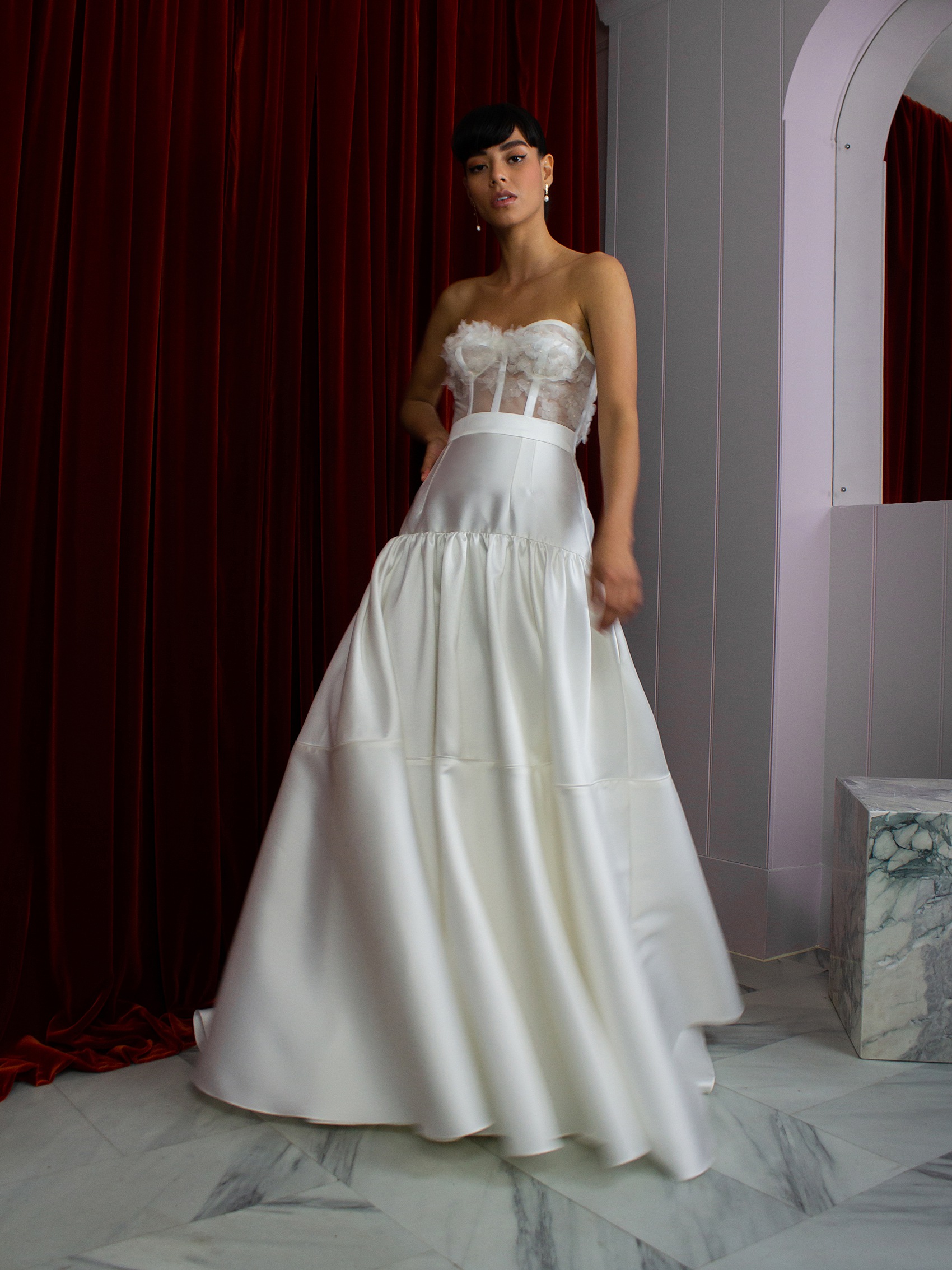 Bernice corset and Atlas skirt by Halfpenny London 6936