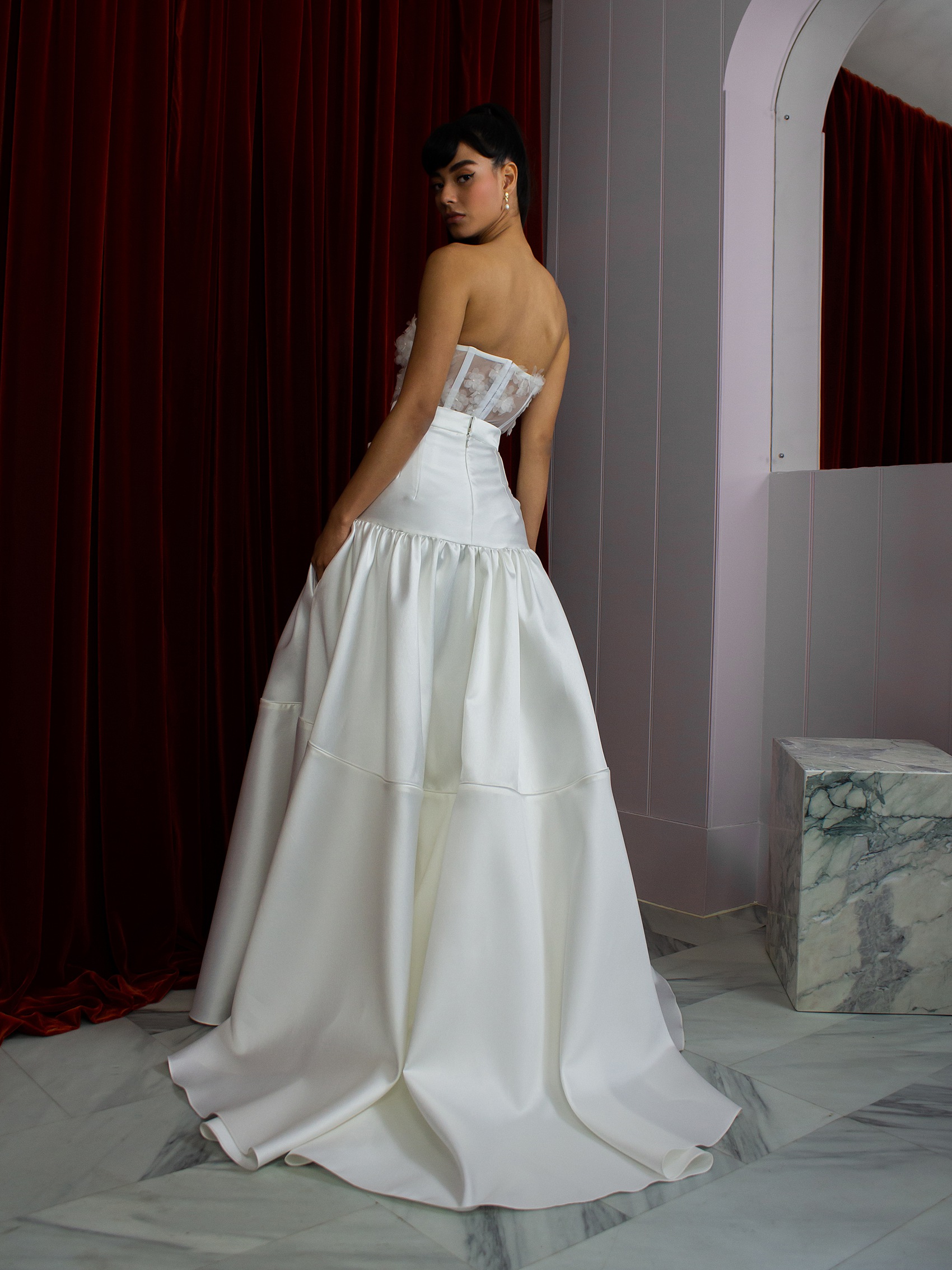 Bernice corset and Atlas skirt by Halfpenny London 7036